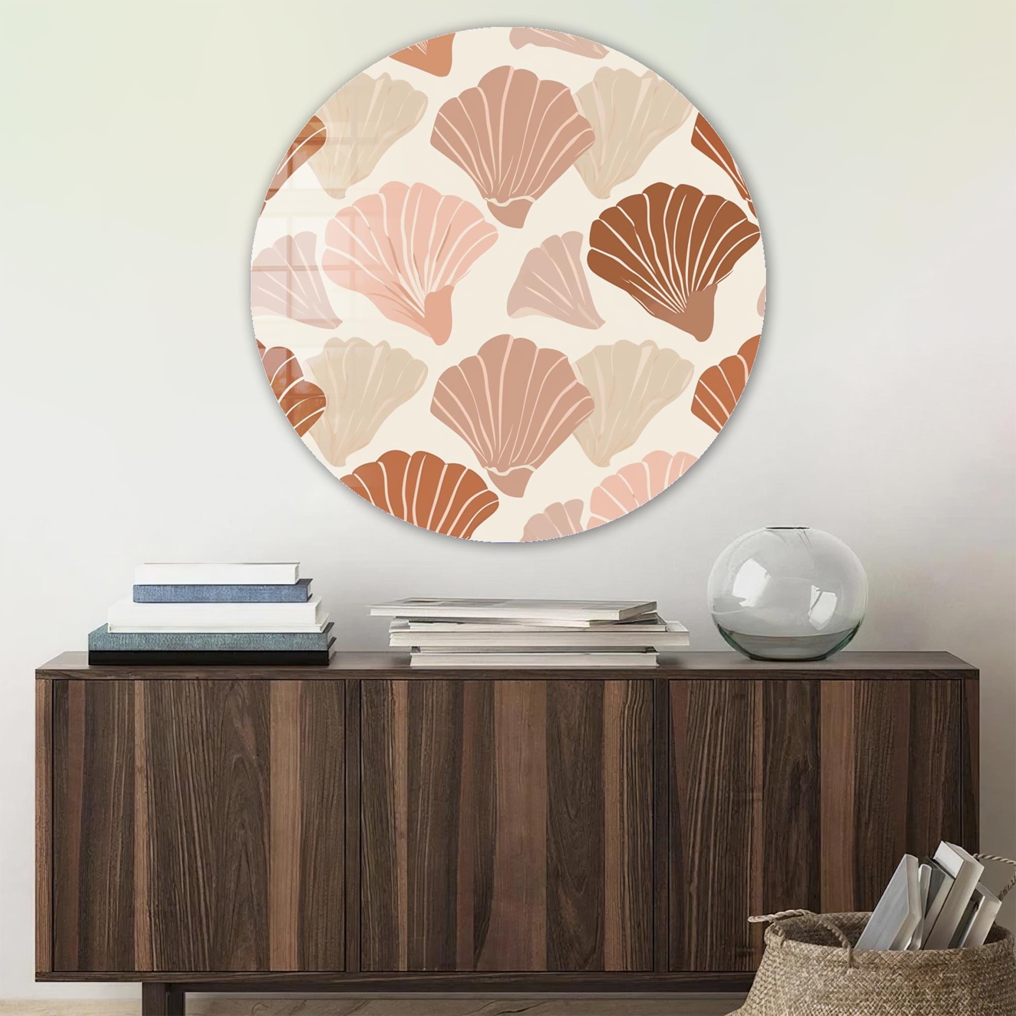 Artronauts Glass Print Oysterland - Rounded Glass Wall Art