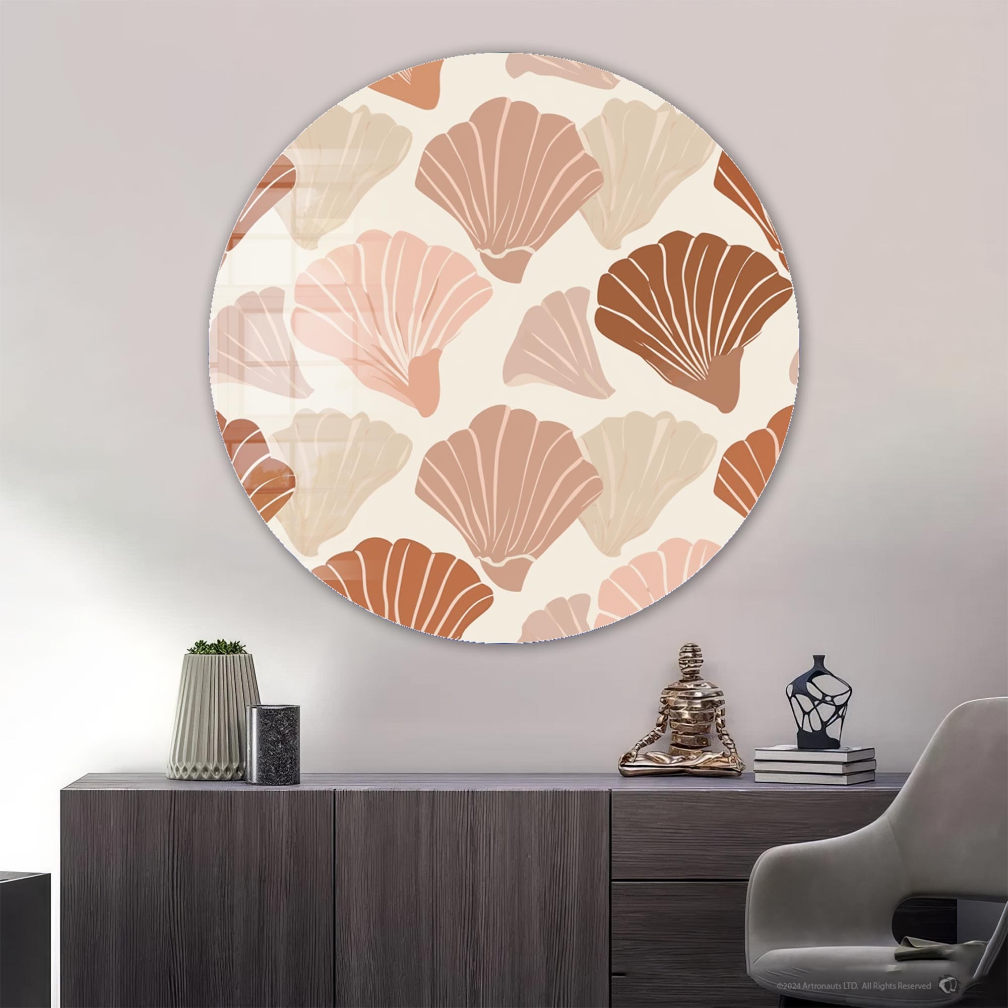 Artronauts Glass Print Oysterland - Rounded Glass Wall Art