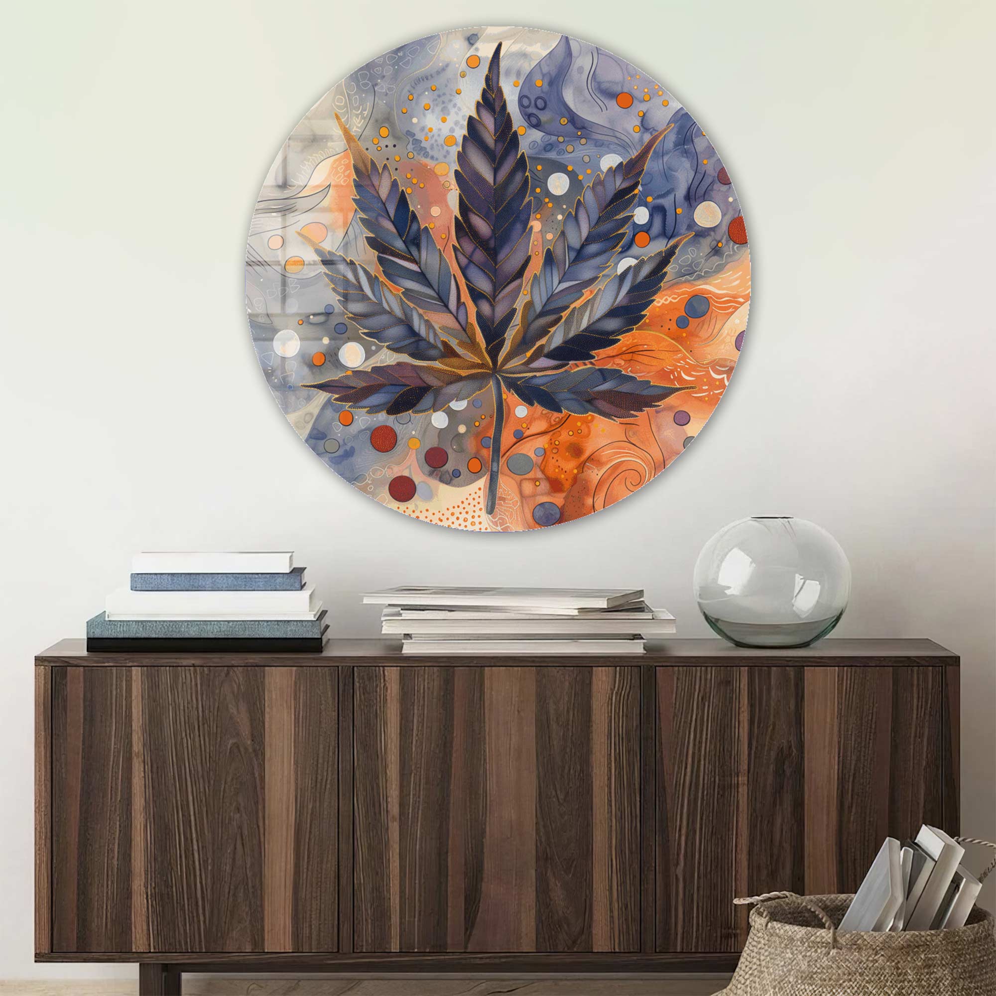 Artronauts Glass Print Leaf - Rounded Glass Wall Art