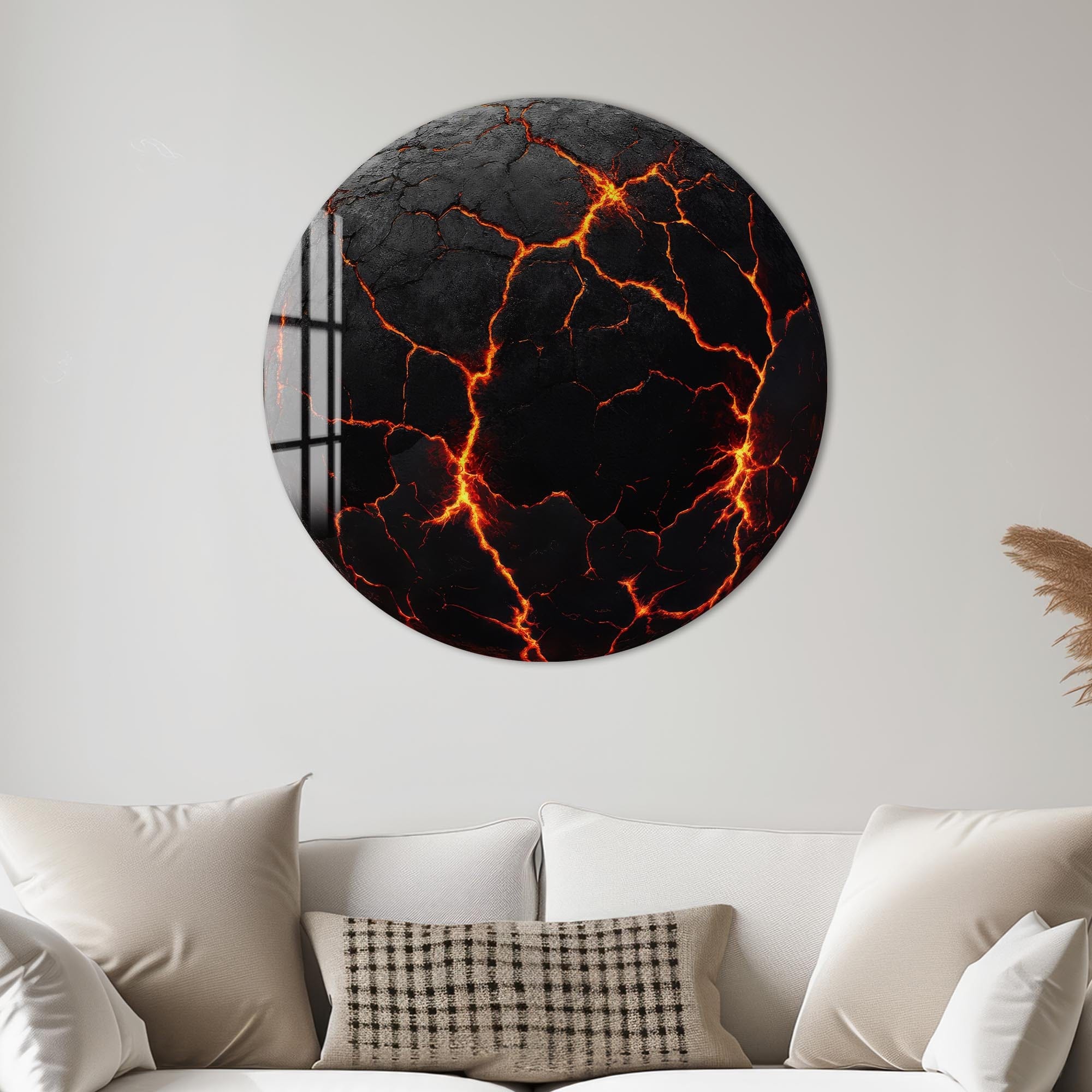 Artronauts Glass Print The Lava - Rounded Glass Wall Art