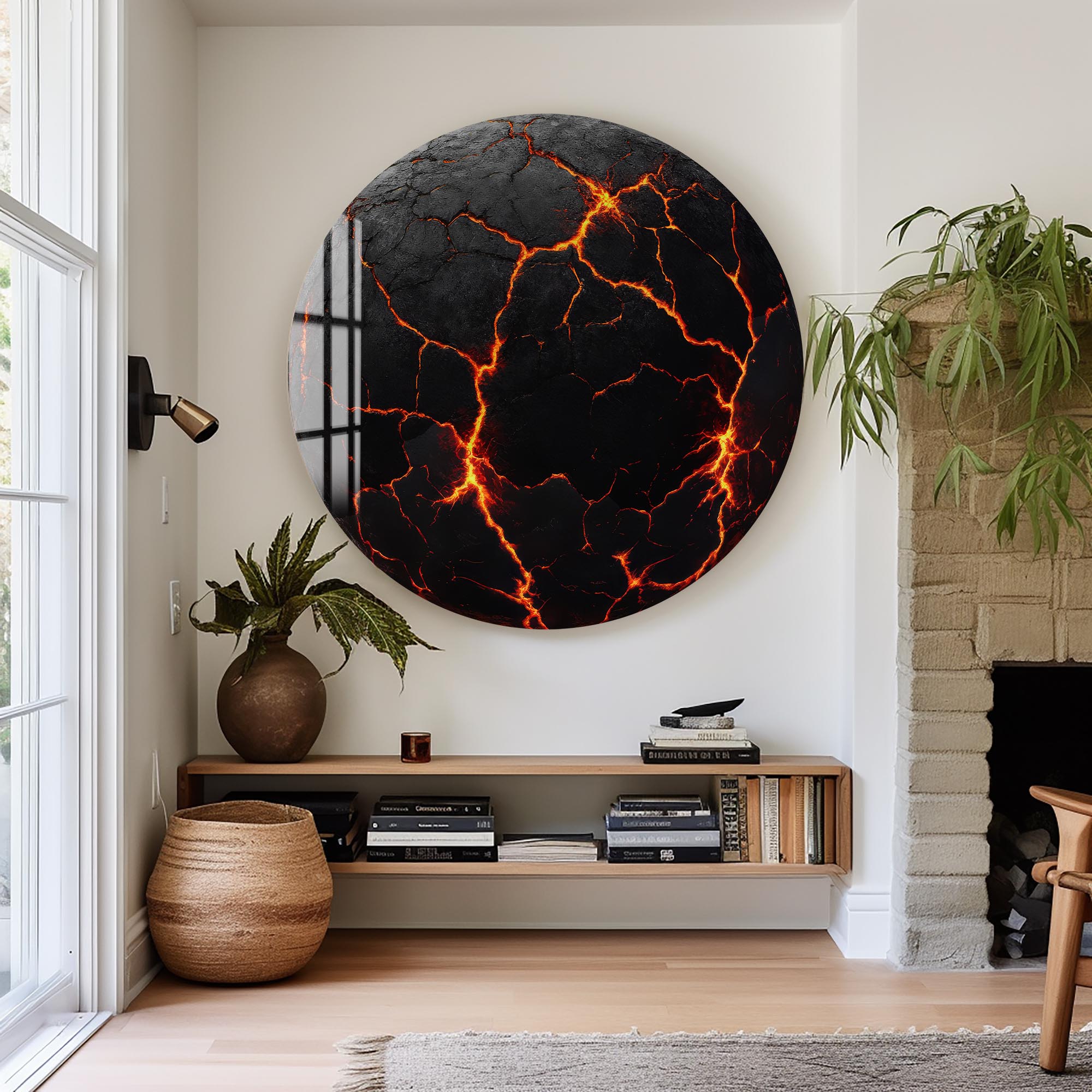 The Lava - Rounded Glass Wall Art