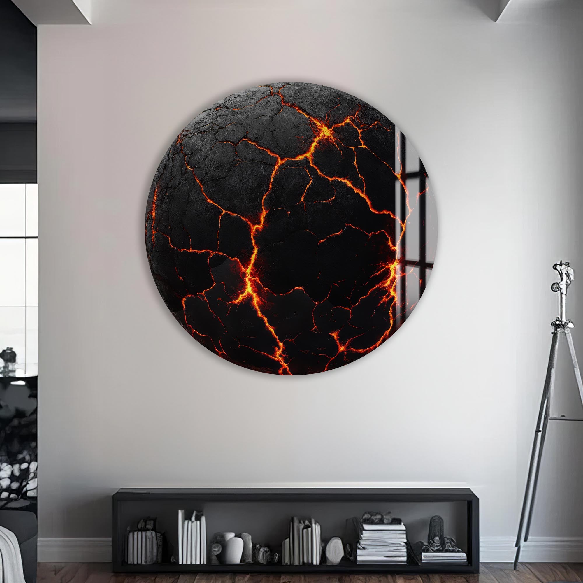 The Lava - Rounded Glass Wall Art