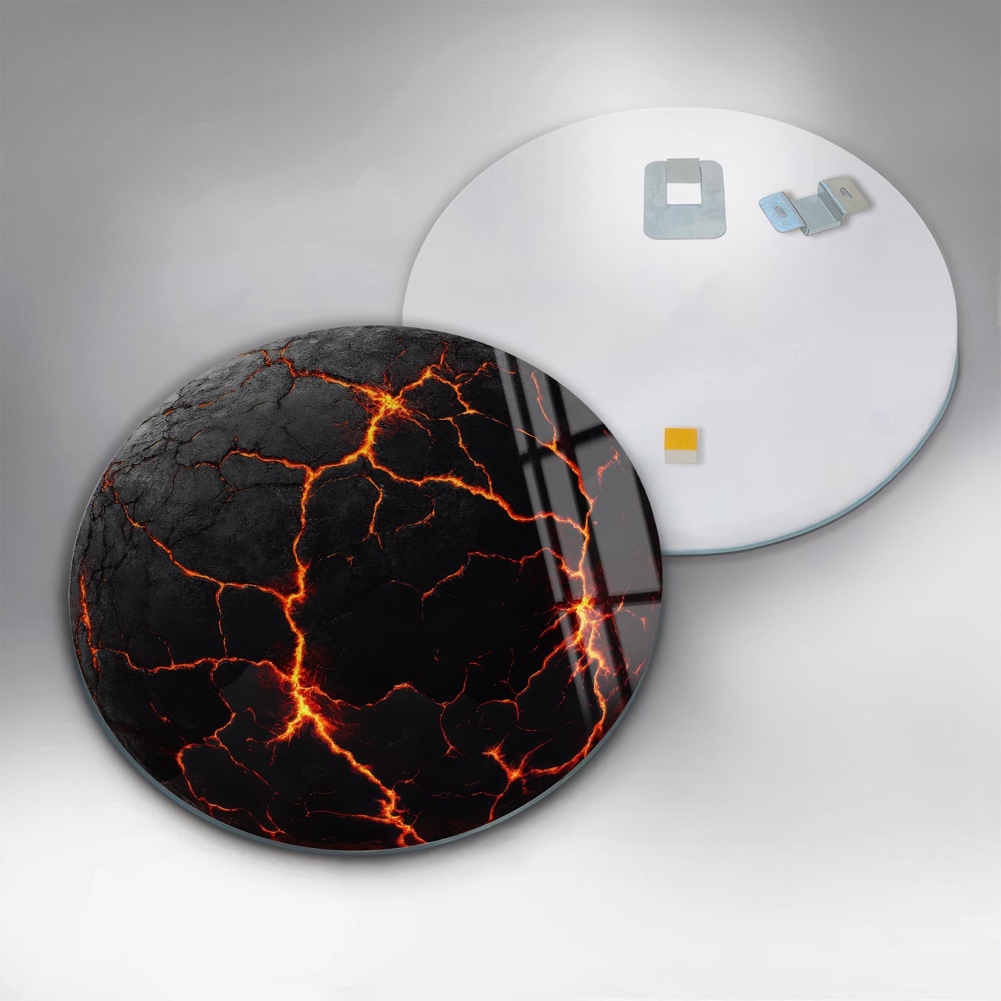 The Lava - Rounded Glass Wall Art