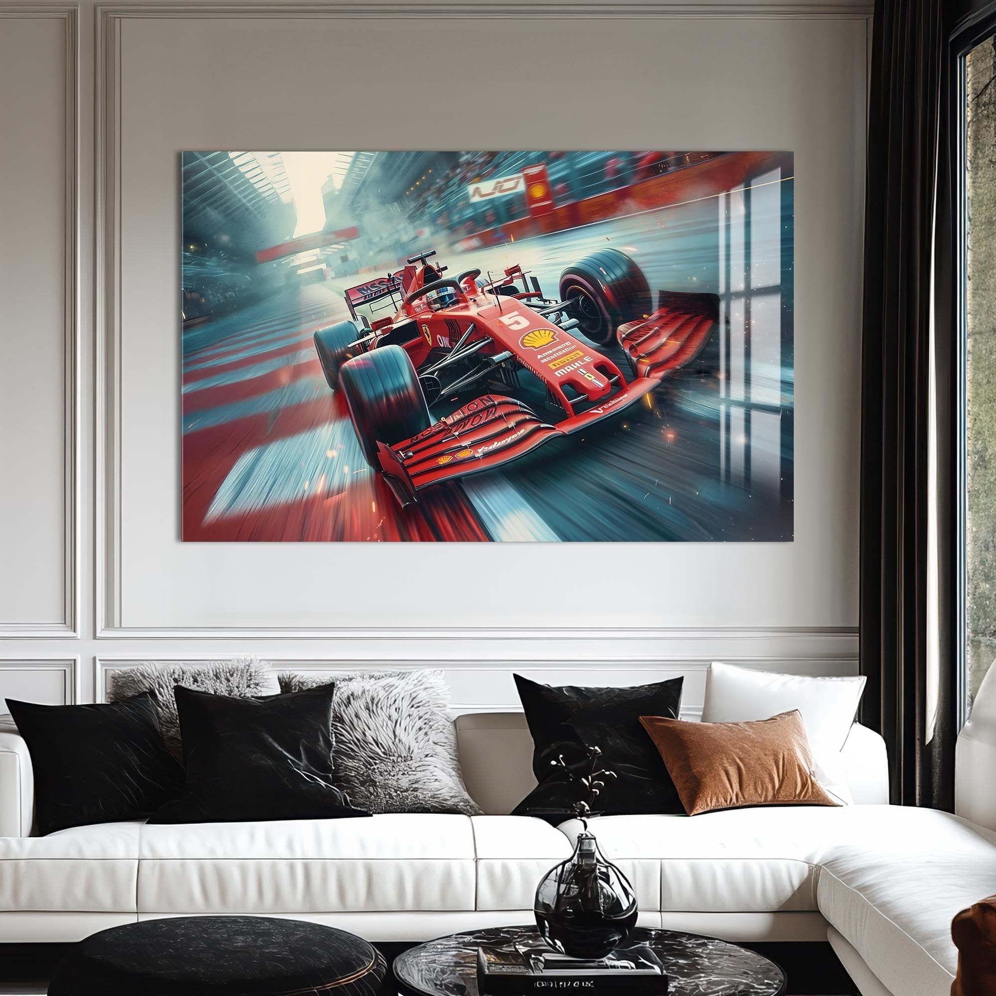 Artronauts Glass Print Formula Racing Car –Tempered Glass Wall Art