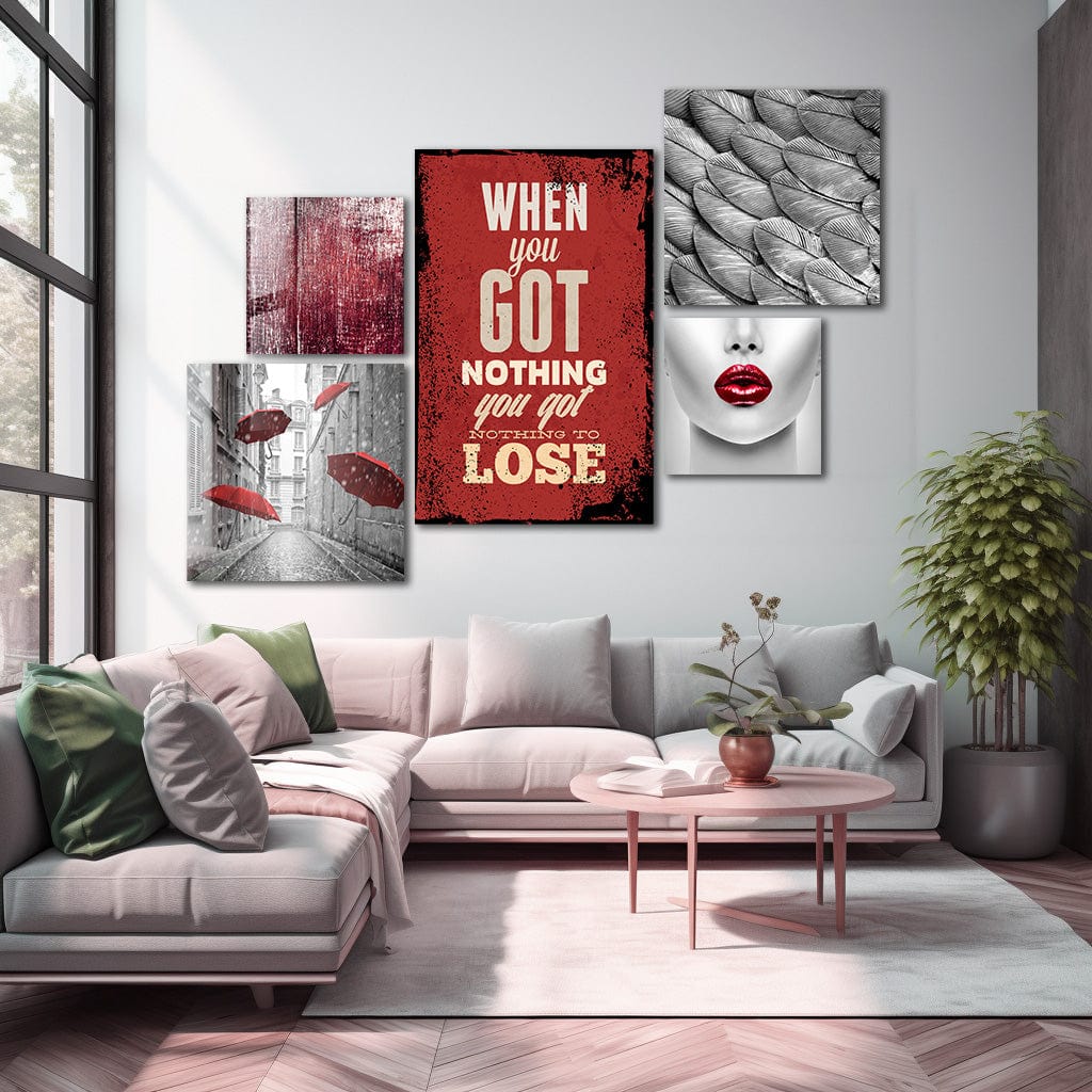 Artronauts Glass Print Nothing To Lose - Collage