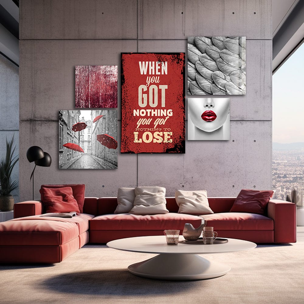 Artronauts Glass Print Nothing To Lose - Collage