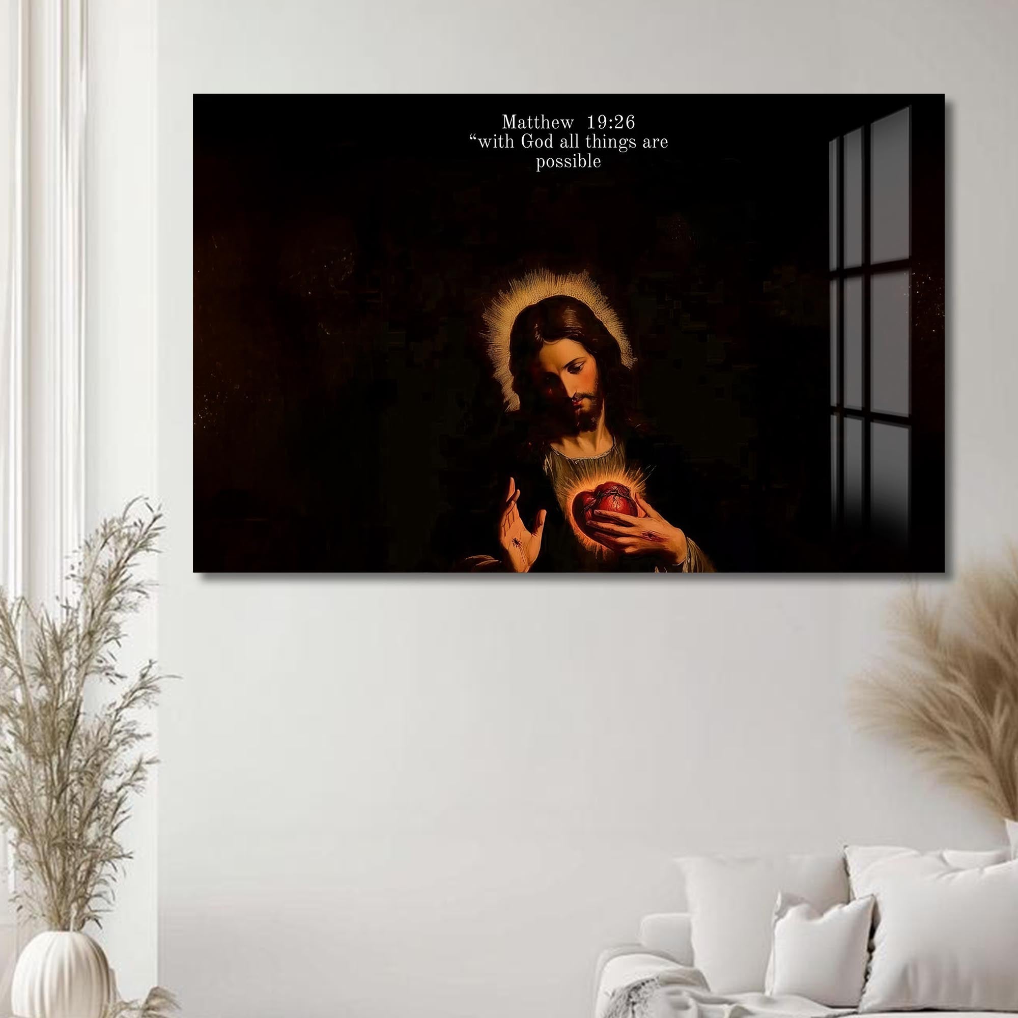 Artronauts Glass Print Matthew 19– Christian Tempered Glass Wall Art