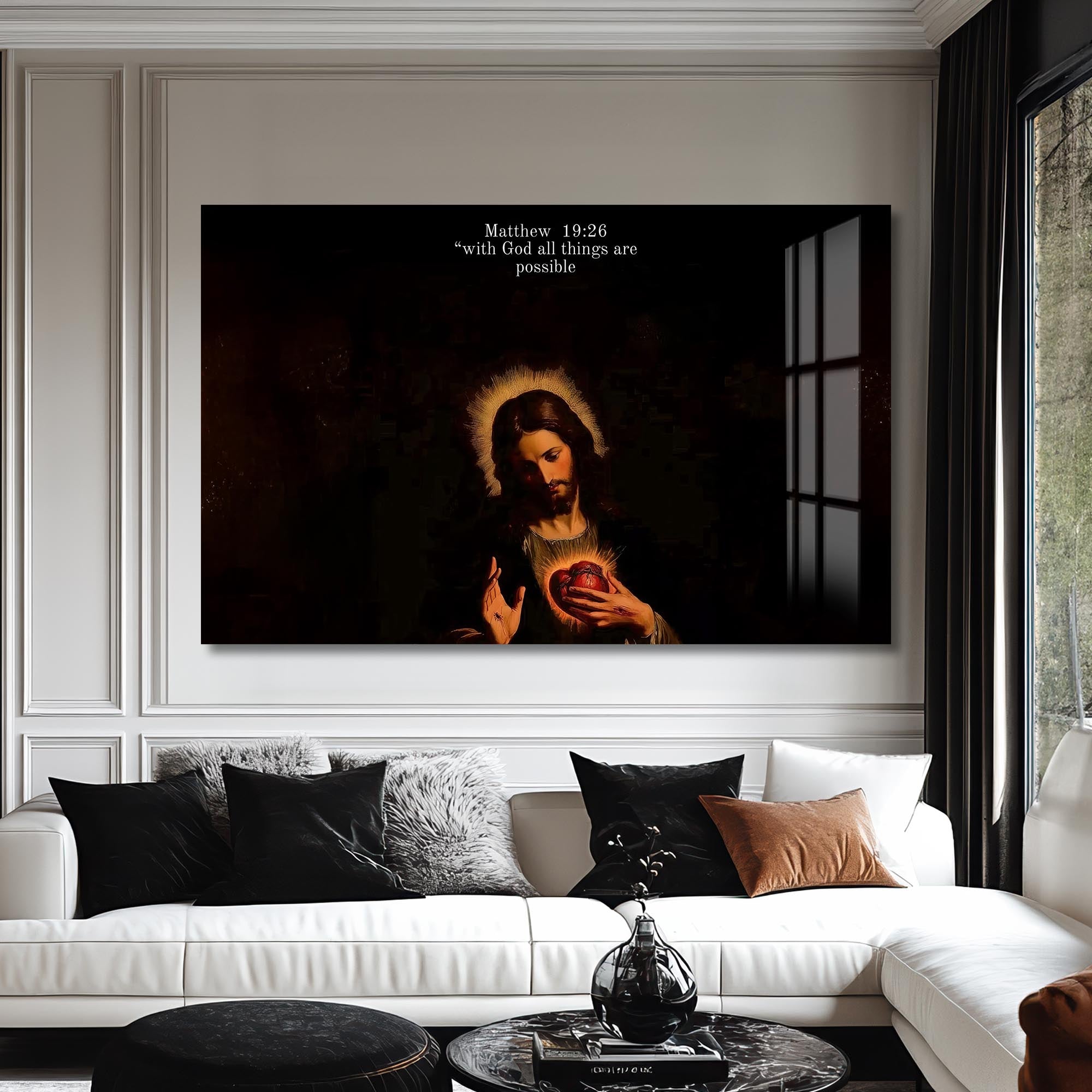 Artronauts Glass Print Matthew 19– Christian Tempered Glass Wall Art