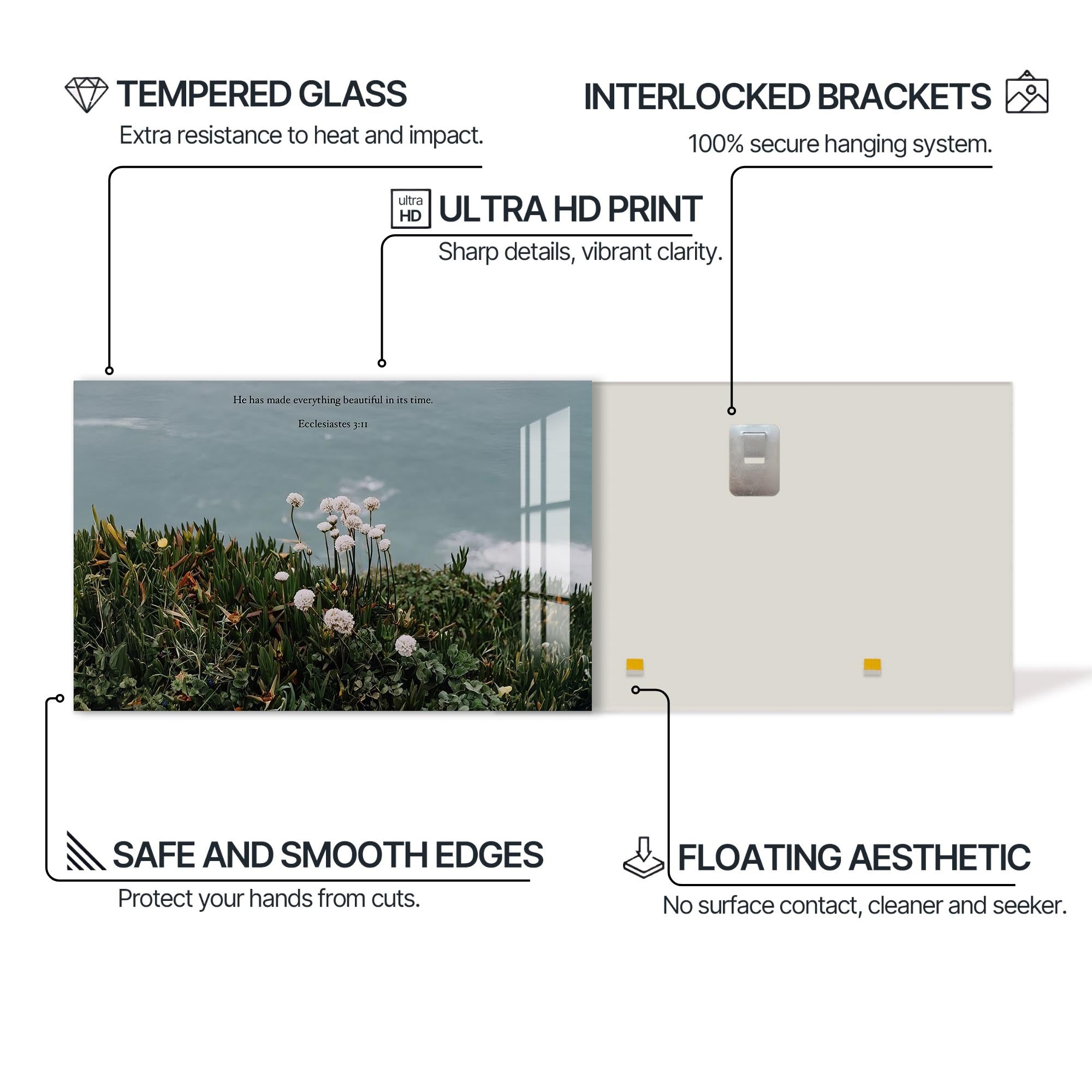 Artronauts Glass Print Ecclesiastes 3:11– Christian Tempered Glass Wall Art