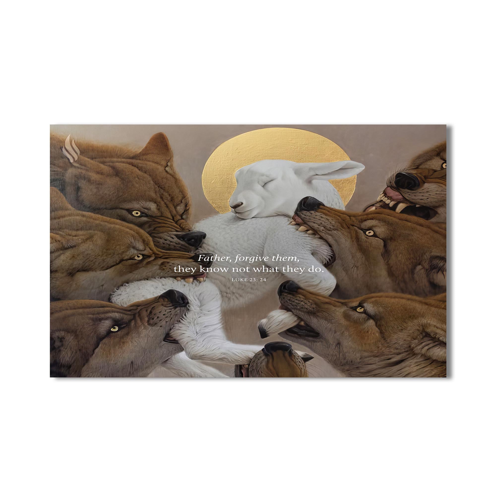 Artronauts Glass Print The Forgiving Lamb– Christian Tempered Glass Wall Art