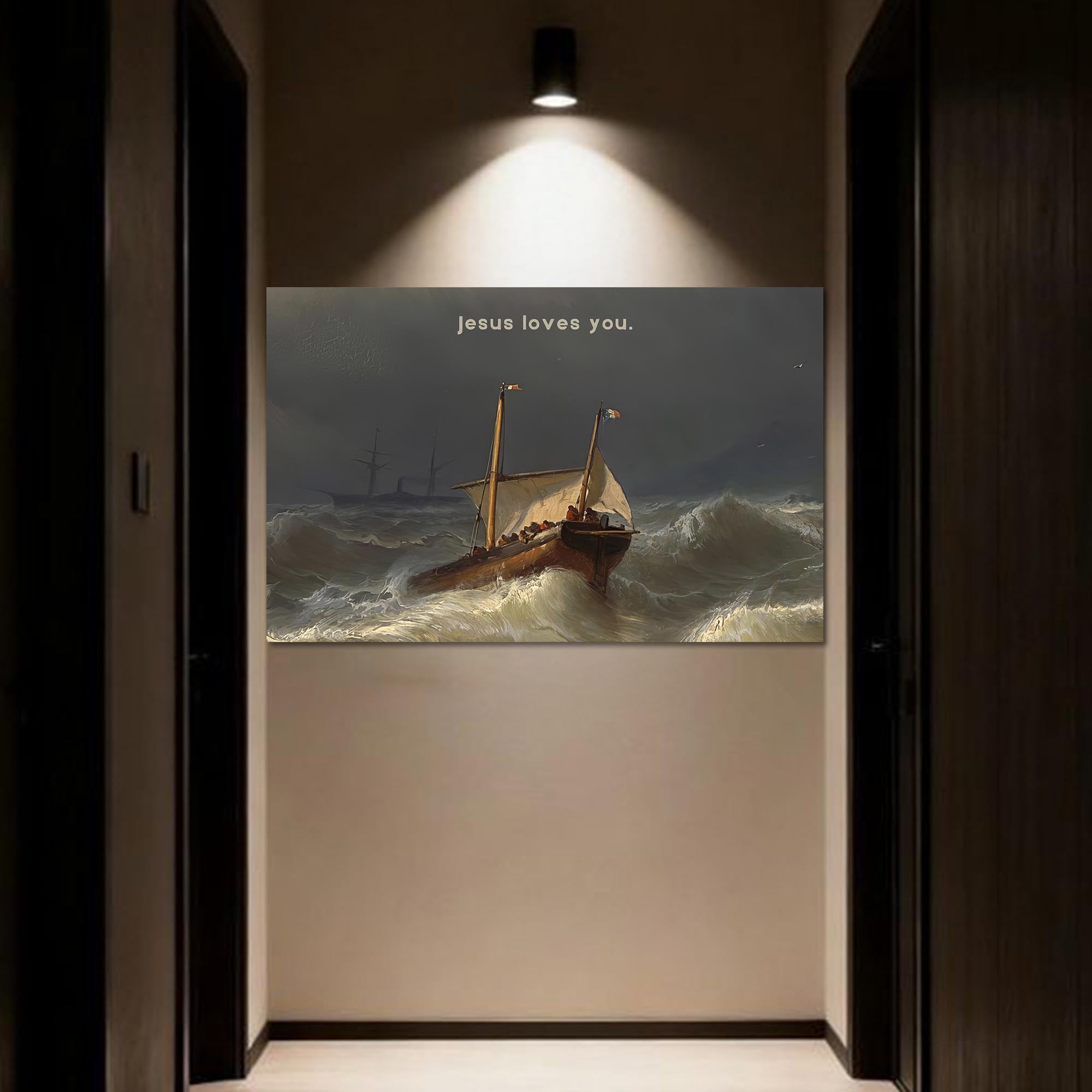 Artronauts Glass Print Jesus Loves You– Christian Tempered Glass Wall Art