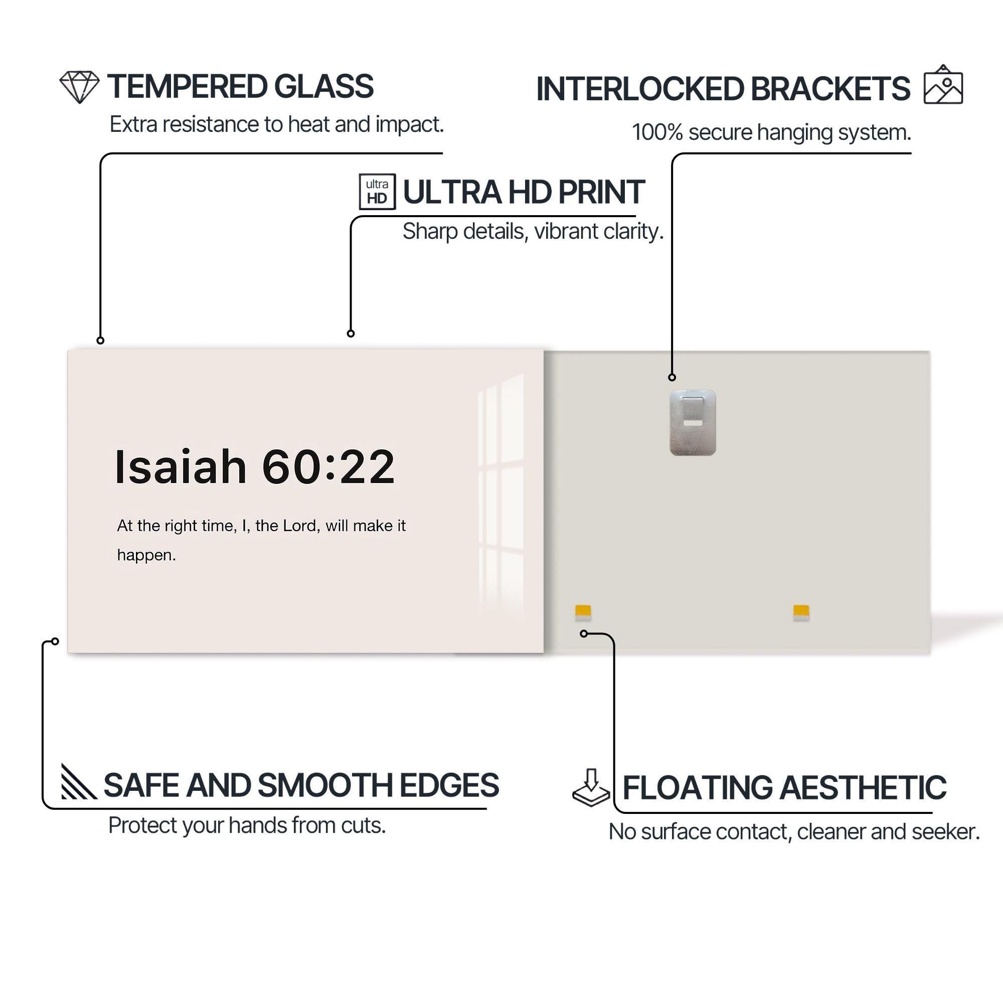 Artronauts Glass Print Isaiah 60:22- Christian Tempered Glass Wall Art