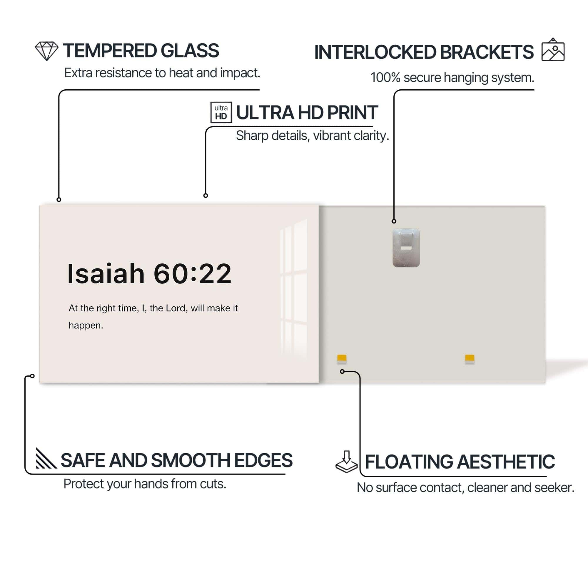 Artronauts Glass Print Isaiah 60:22- Christian Tempered Glass Wall Art