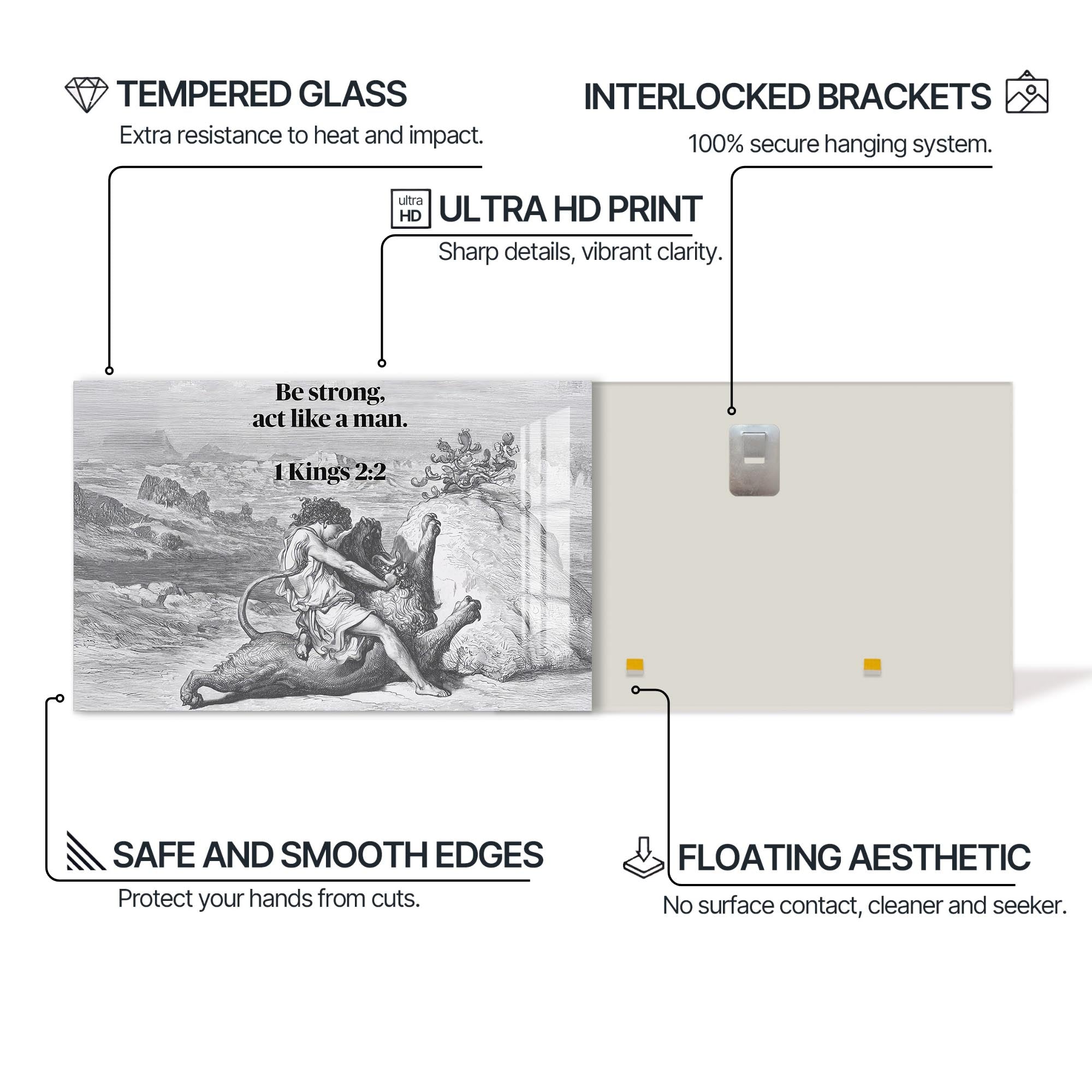 Artronauts Glass Print Kings 2:2- Christian Tempered Glass Wall Art