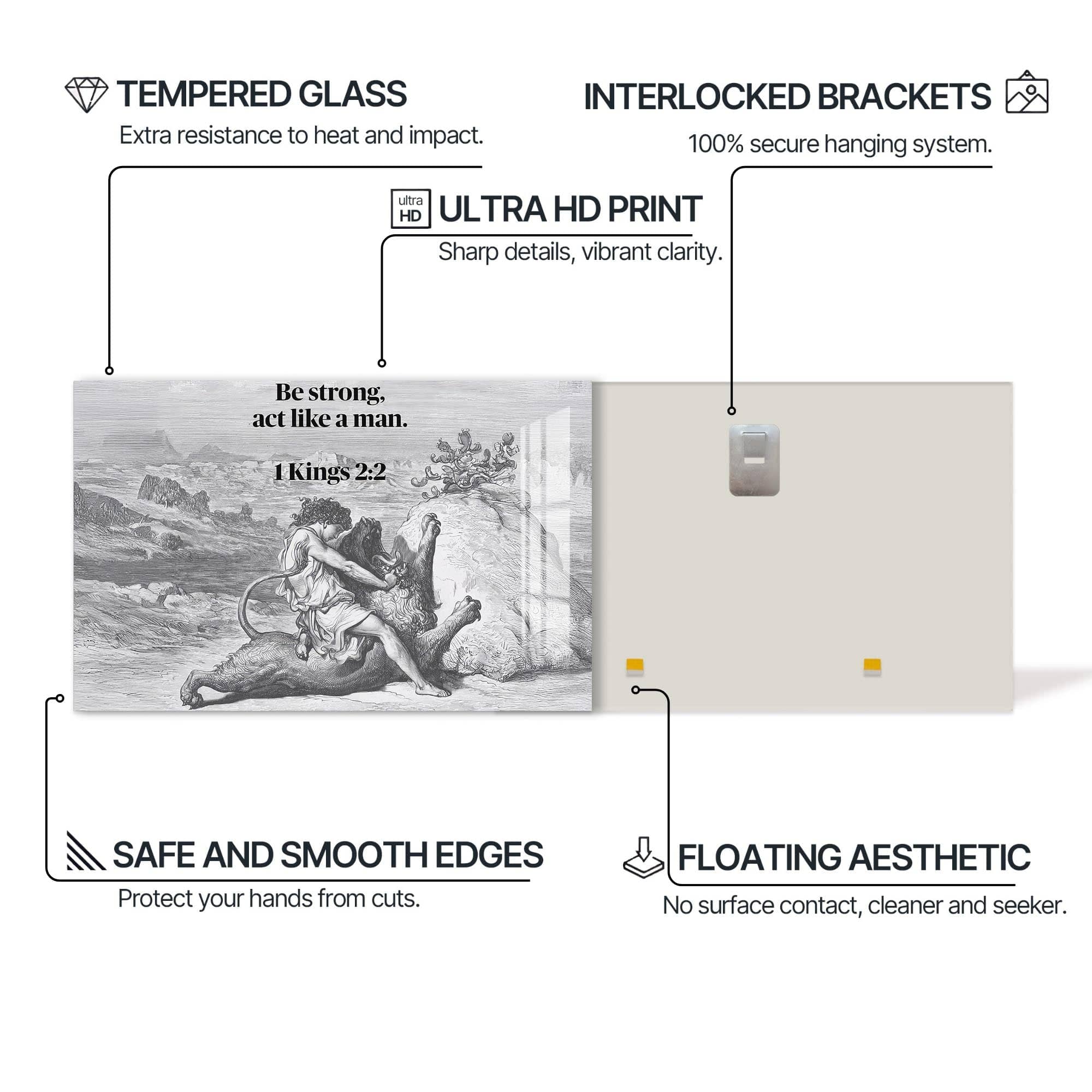 Artronauts Glass Print Kings 2:2- Christian Tempered Glass Wall Art