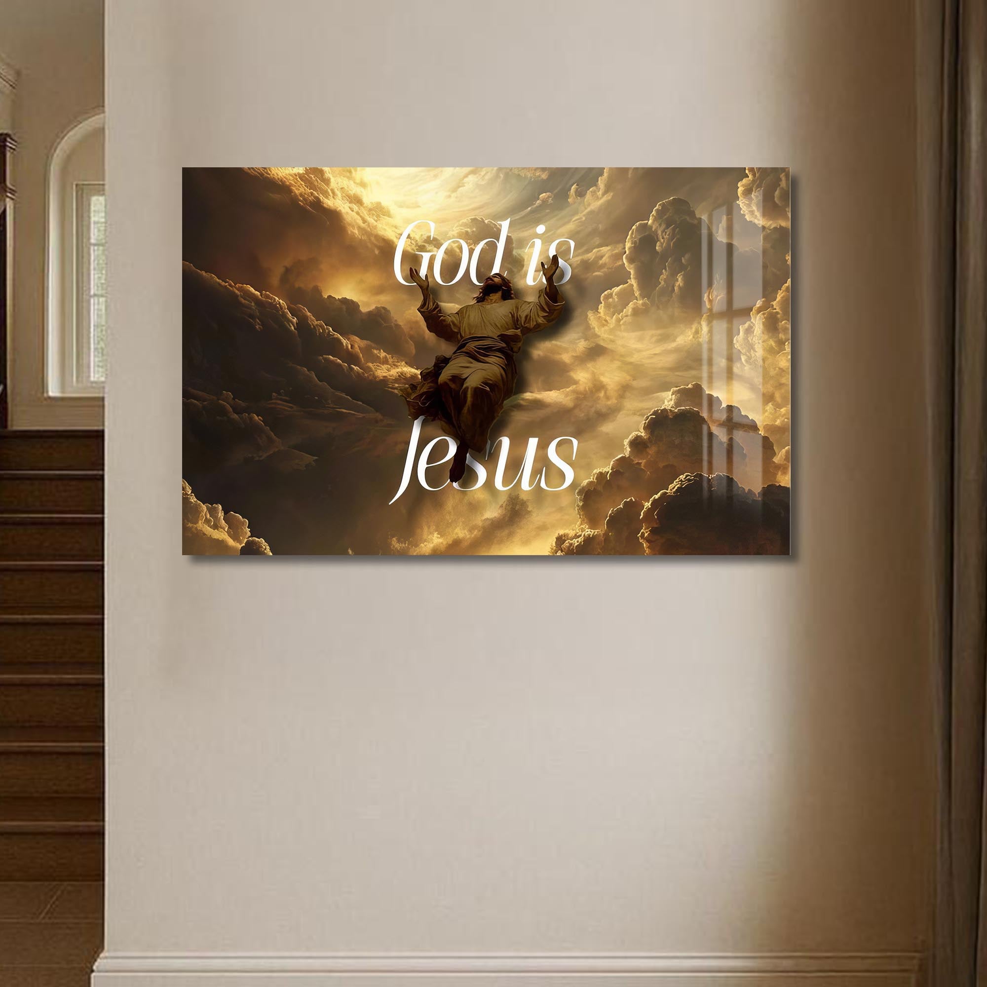 Artronauts Glass Print God Is Jesus- Christian Tempered Glass Wall Art