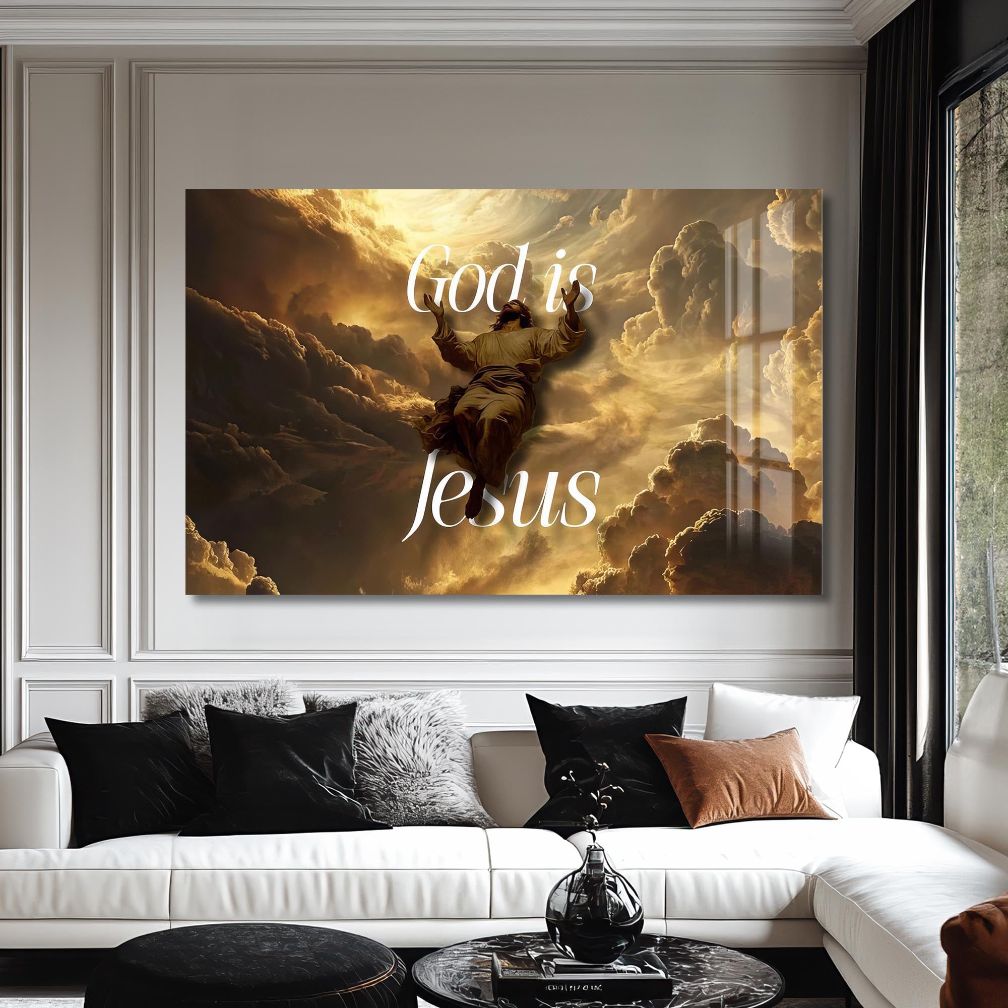 Artronauts Glass Print God Is Jesus- Christian Tempered Glass Wall Art