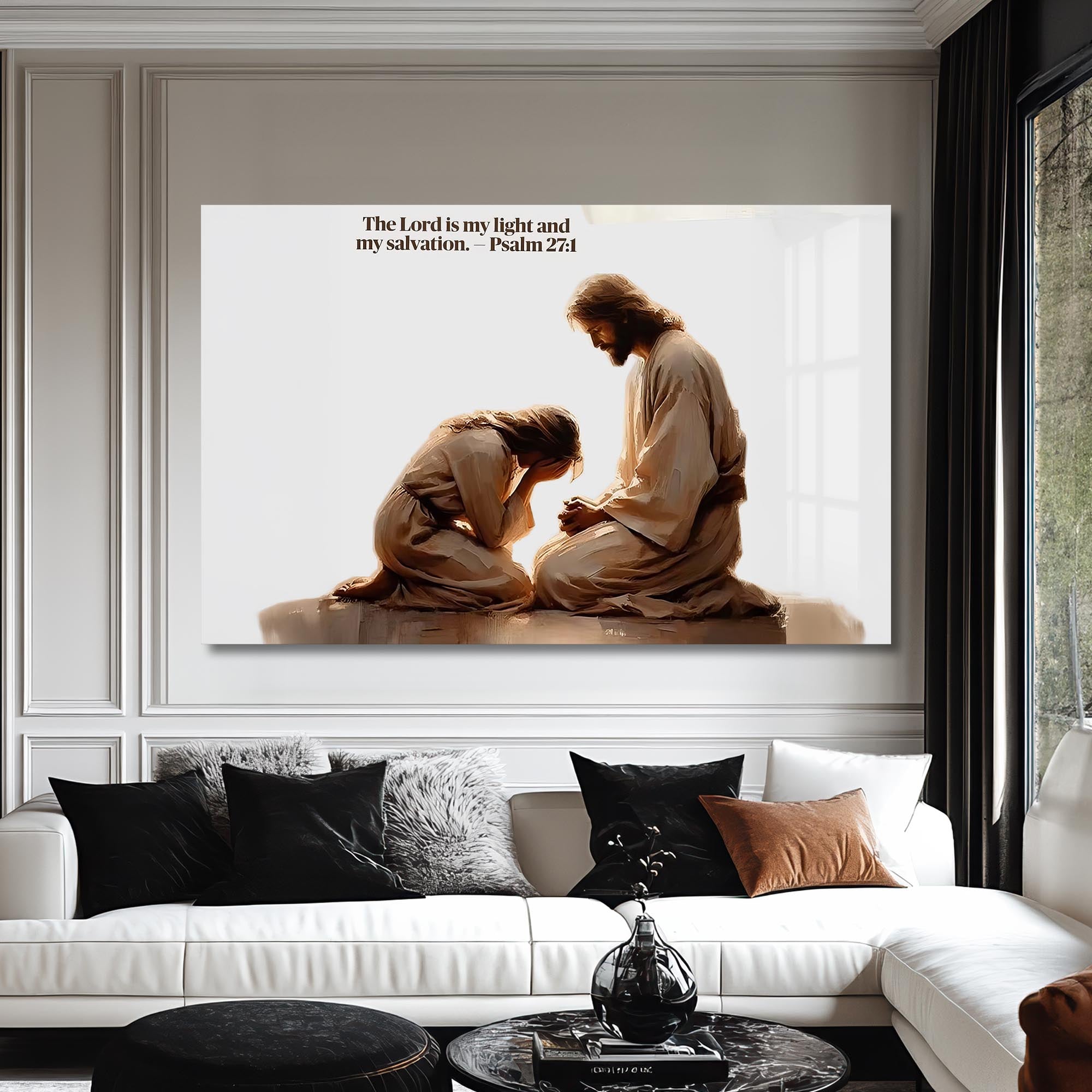 Artronauts Glass Print Psalm 27– Christian Tempered Glass Wall Art