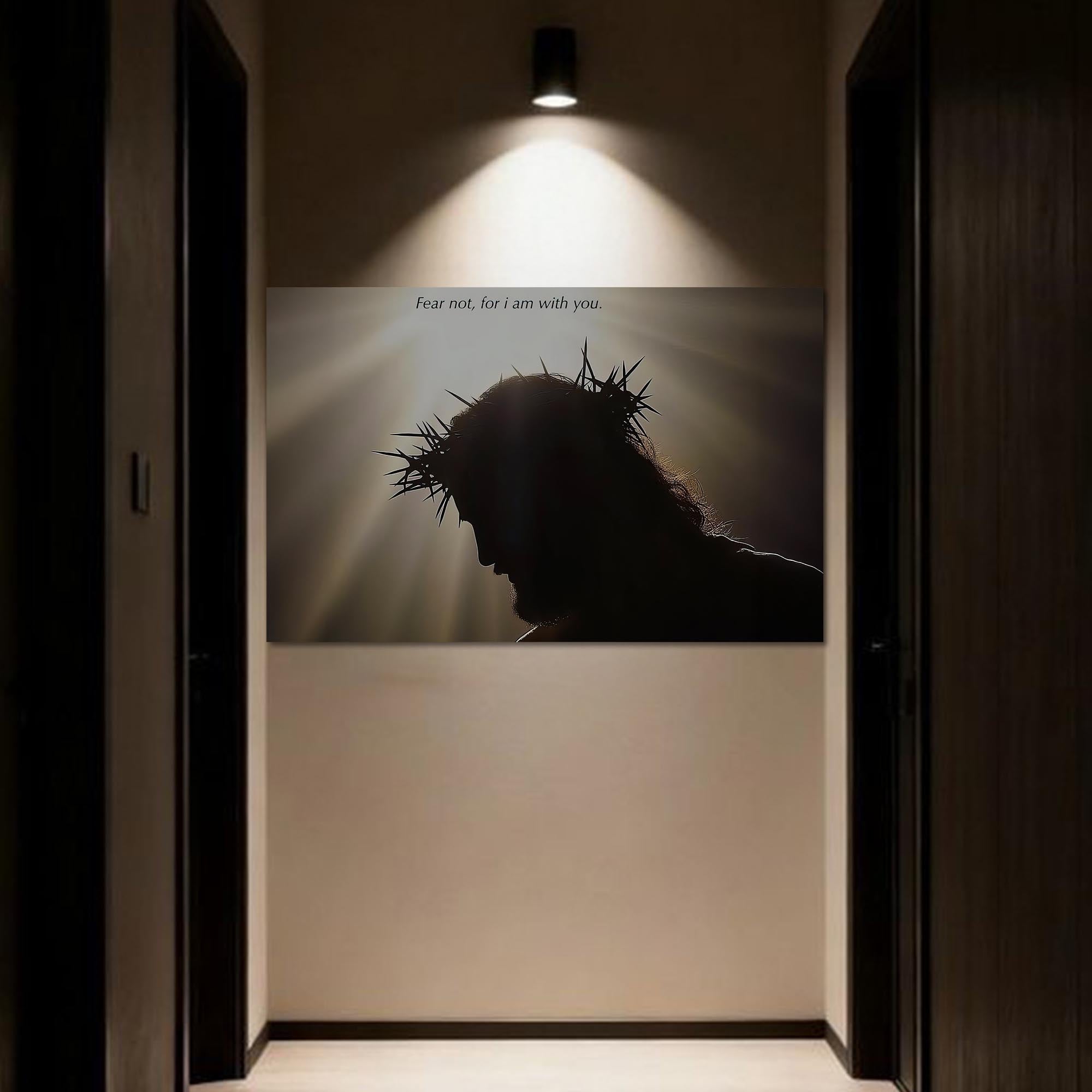 Artronauts Glass Print Crown of Thorns Silhouette- Christian Tempered Glass Wall Art