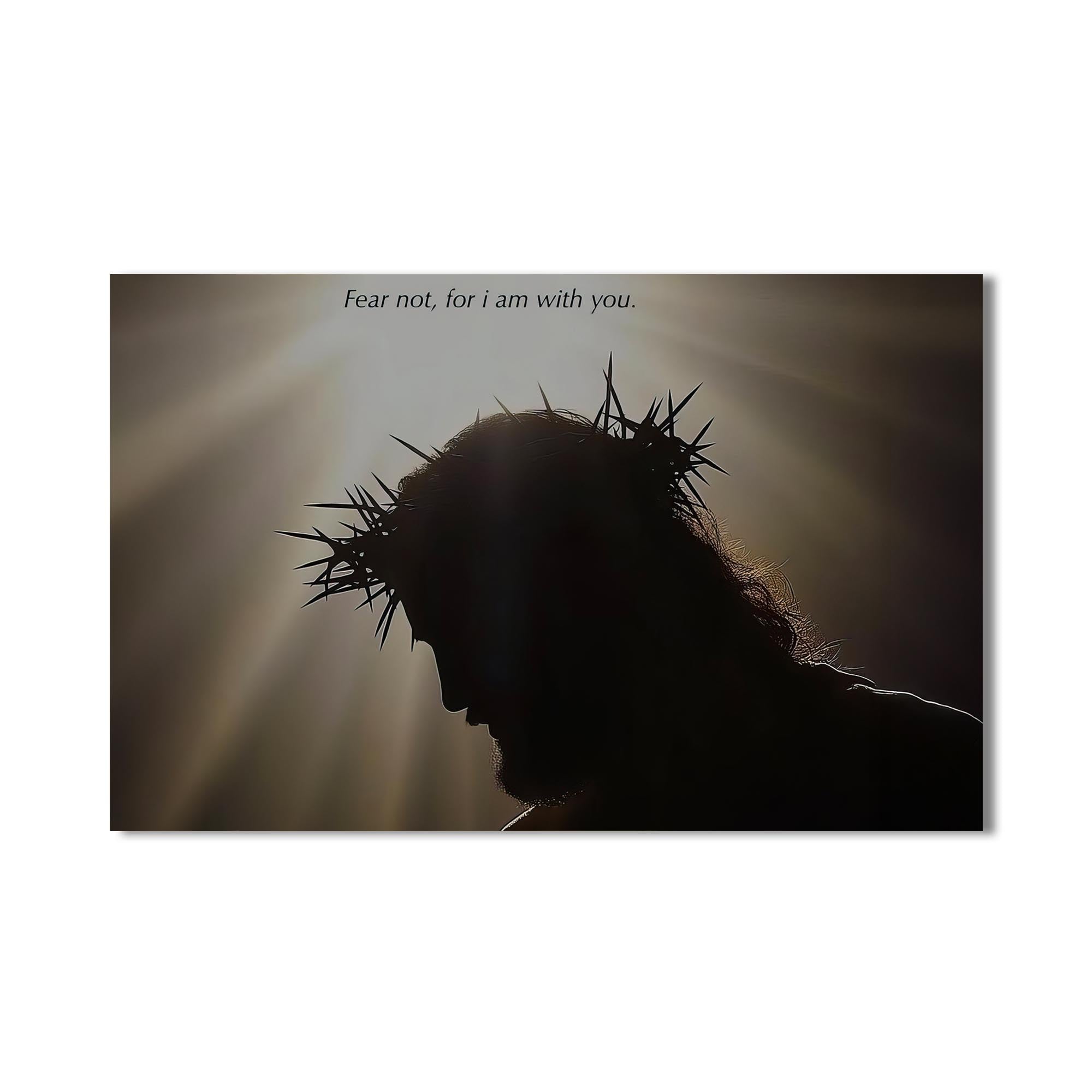 Artronauts Glass Print Crown of Thorns Silhouette- Christian Tempered Glass Wall Art