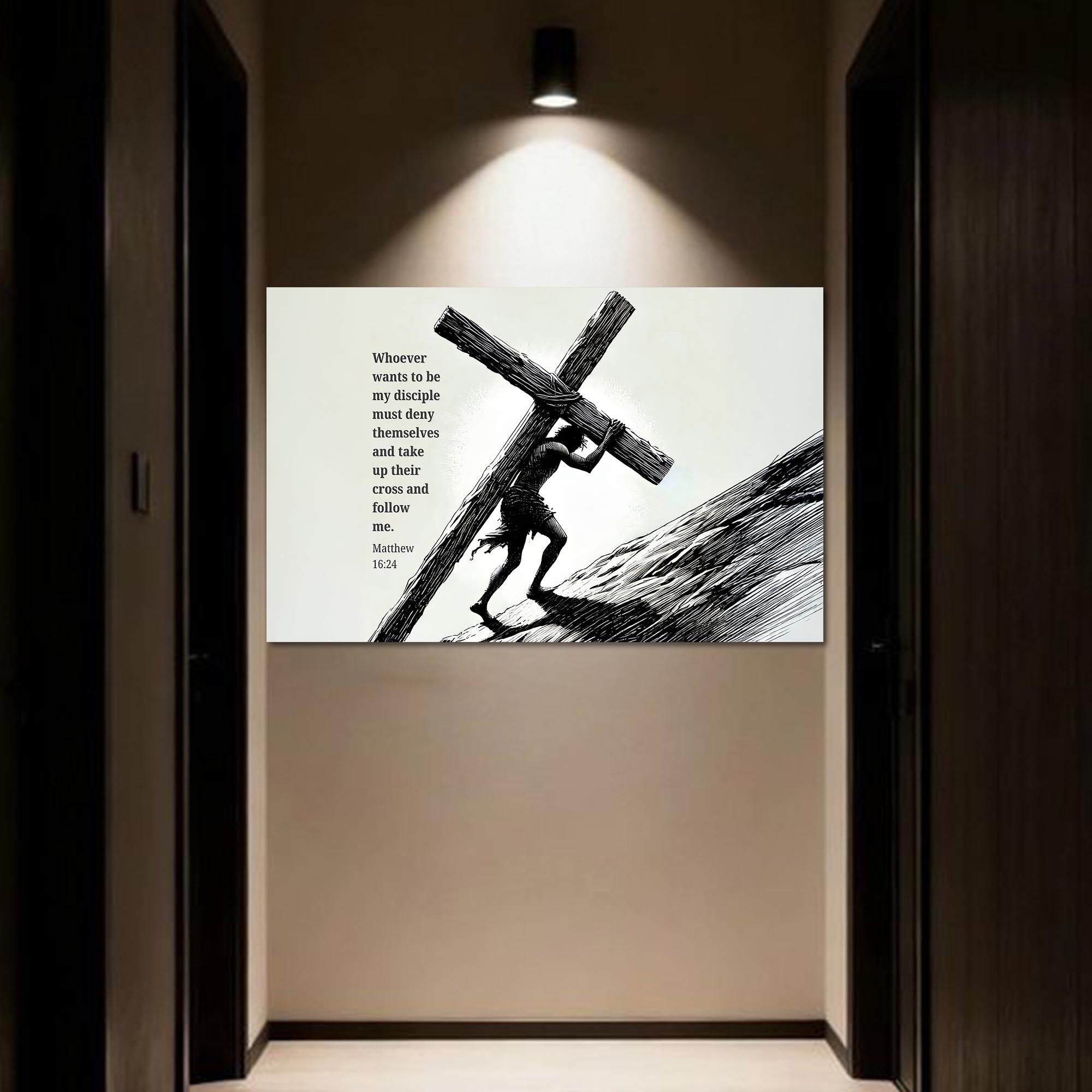 Artronauts Glass Print Carry the Cross- Christian Tempered Glass Wall Art