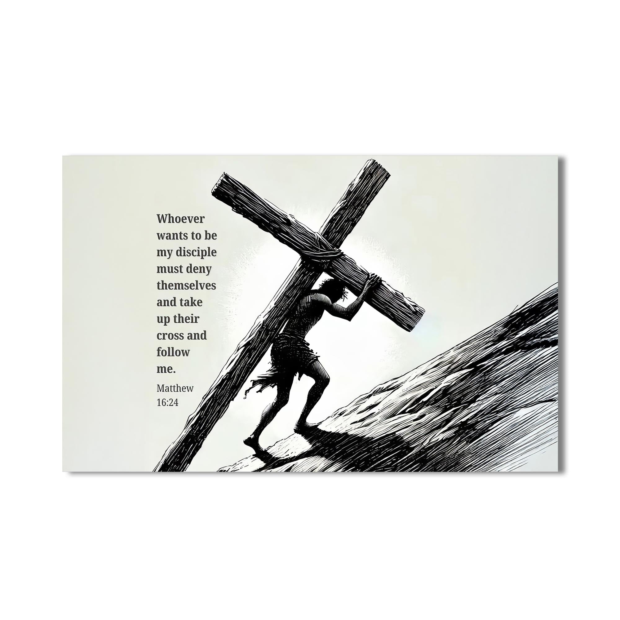Artronauts Glass Print Carry the Cross- Christian Tempered Glass Wall Art