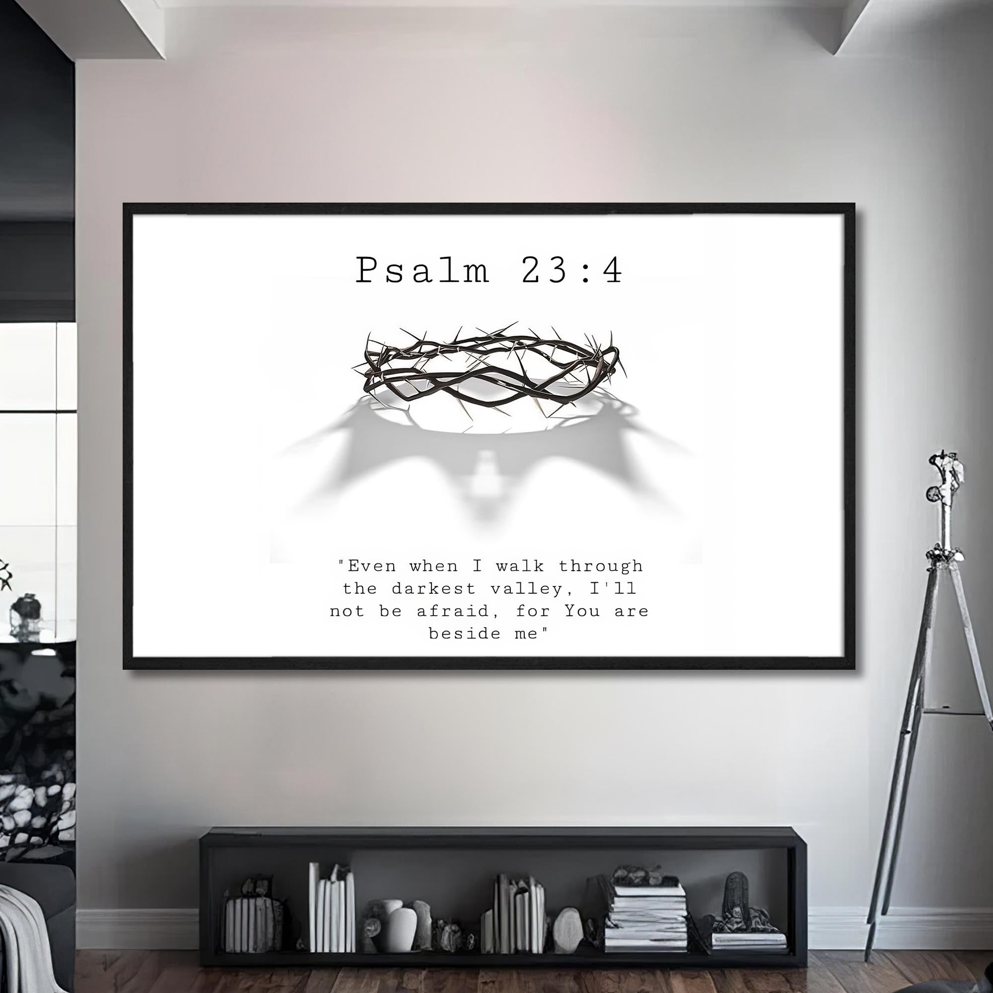 Artronauts Glass Print S | 72x46 cm | 28.3"x18.1" / Black Crown of Thorns- Christian Tempered Glass Wall Art