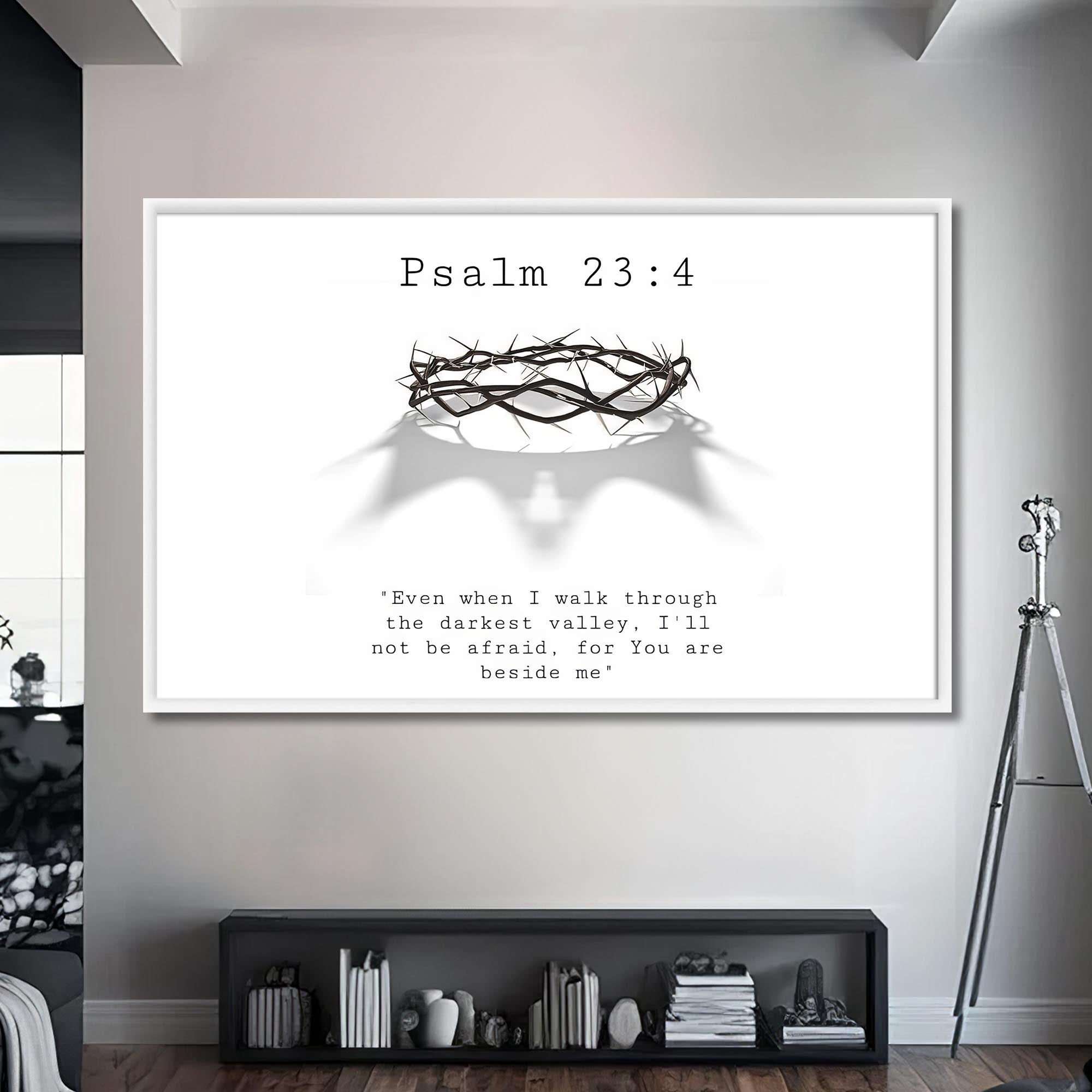 Artronauts Glass Print S | 72x46 cm | 28.3"x18.1" / White Crown of Thorns- Christian Tempered Glass Wall Art