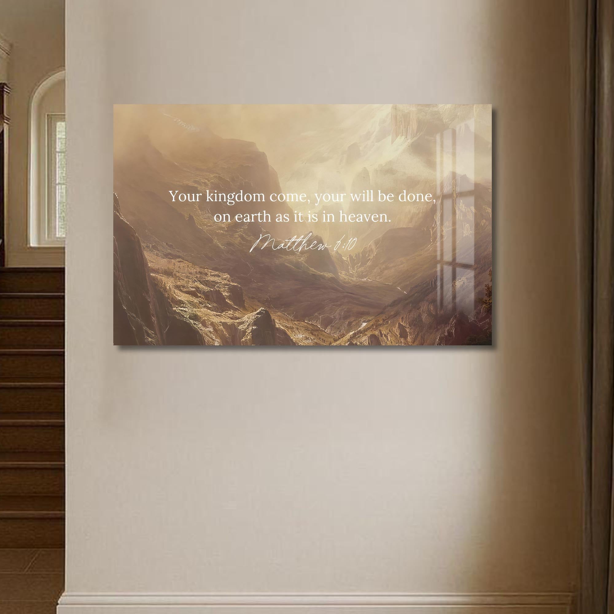 Artronauts Glass Print Thy Kingdom Come- Christian Tempered Glass Wall Art