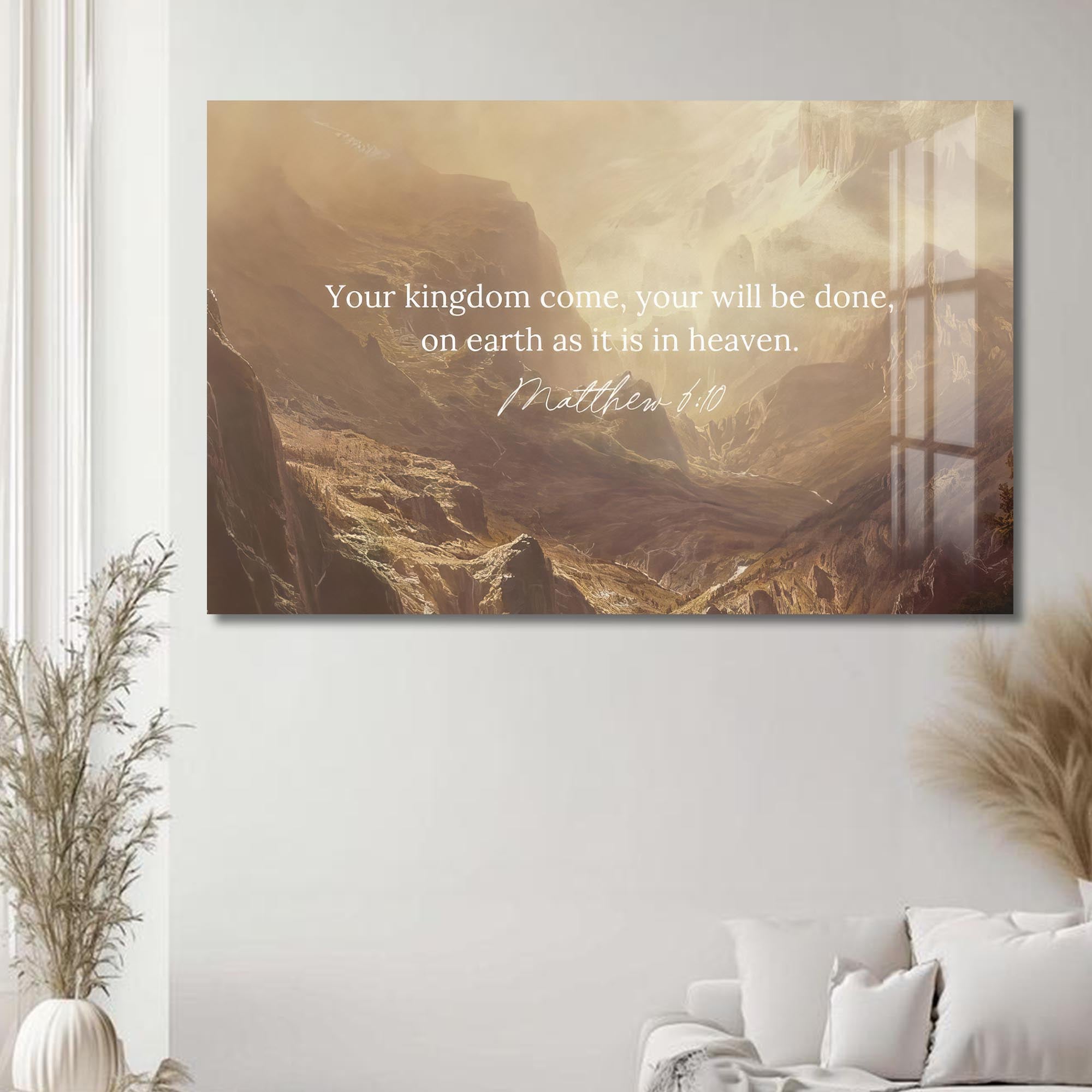 Artronauts Glass Print Thy Kingdom Come- Christian Tempered Glass Wall Art