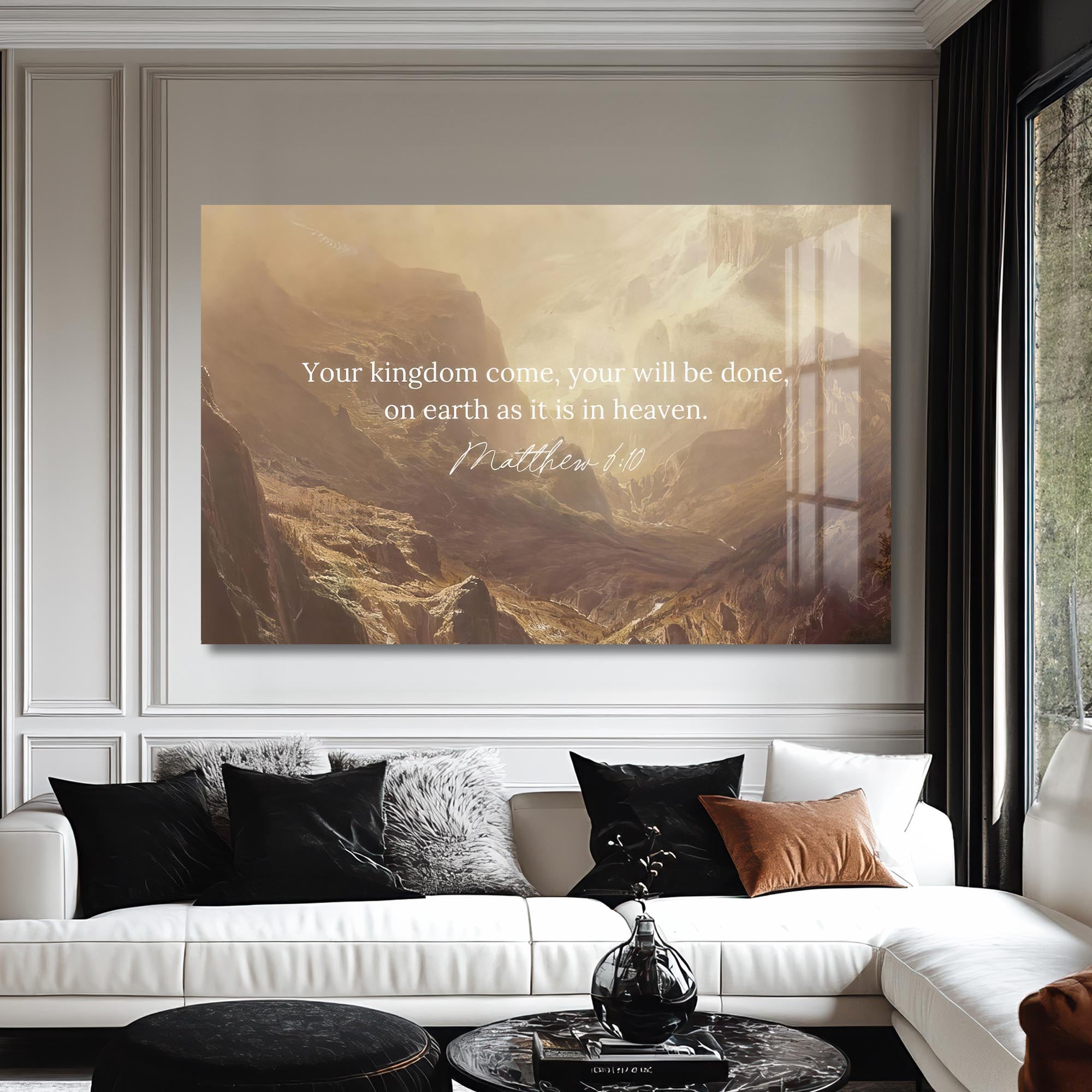 Artronauts Glass Print Thy Kingdom Come- Christian Tempered Glass Wall Art