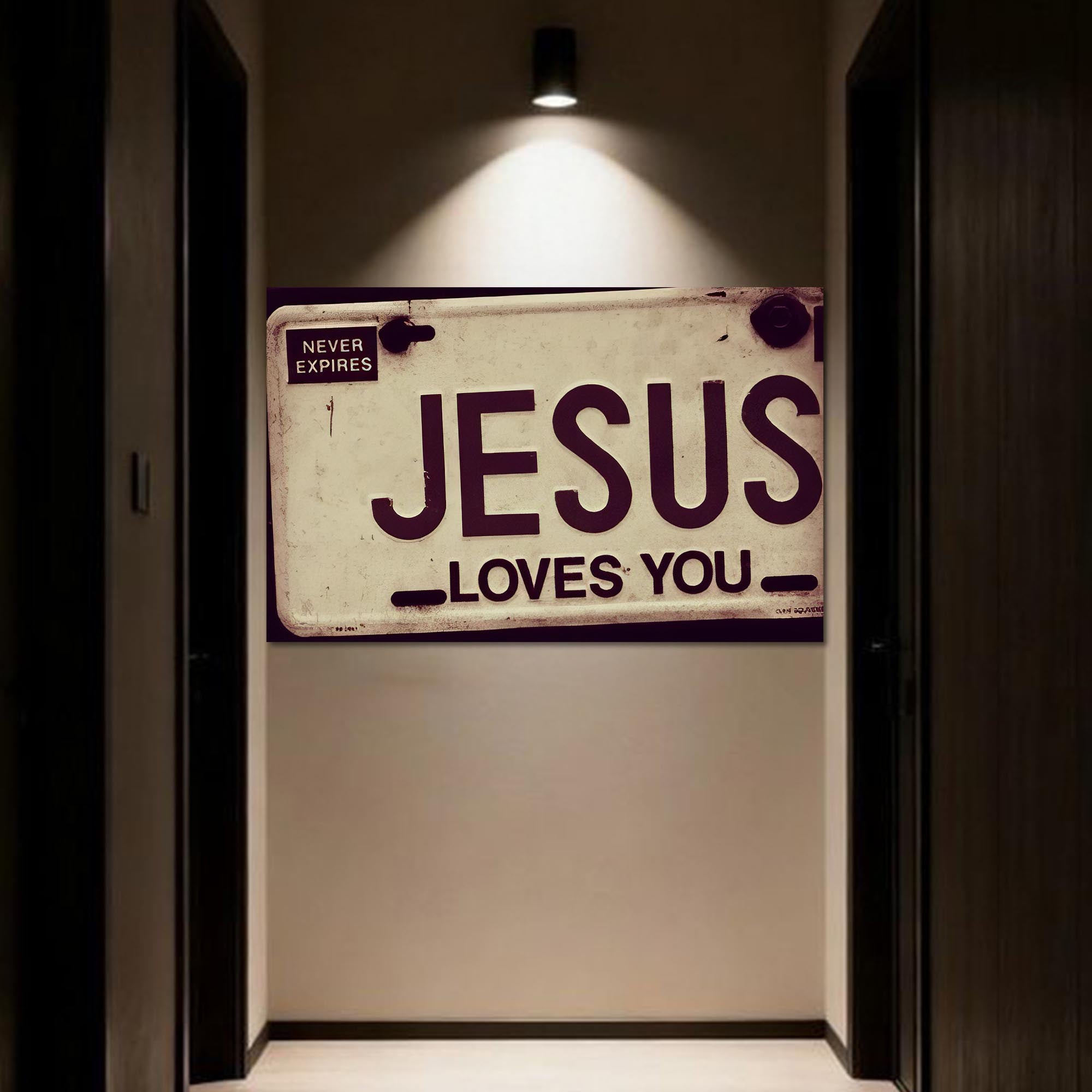 Artronauts Glass Print Jesus Loves You- Christian Tempered Glass Wall Art