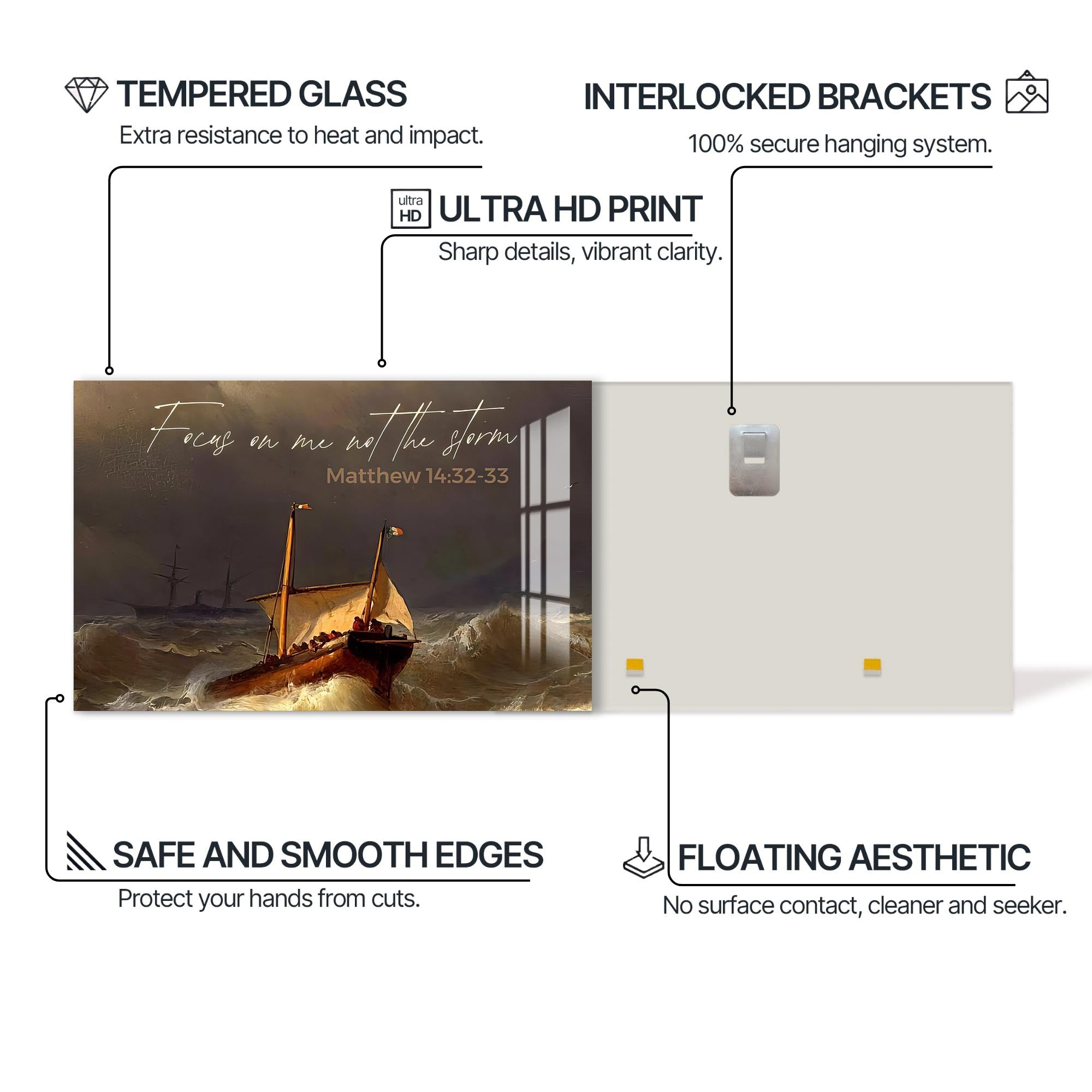 Artronauts Glass Print Focus on Me- Christian Tempered Glass Wall Art