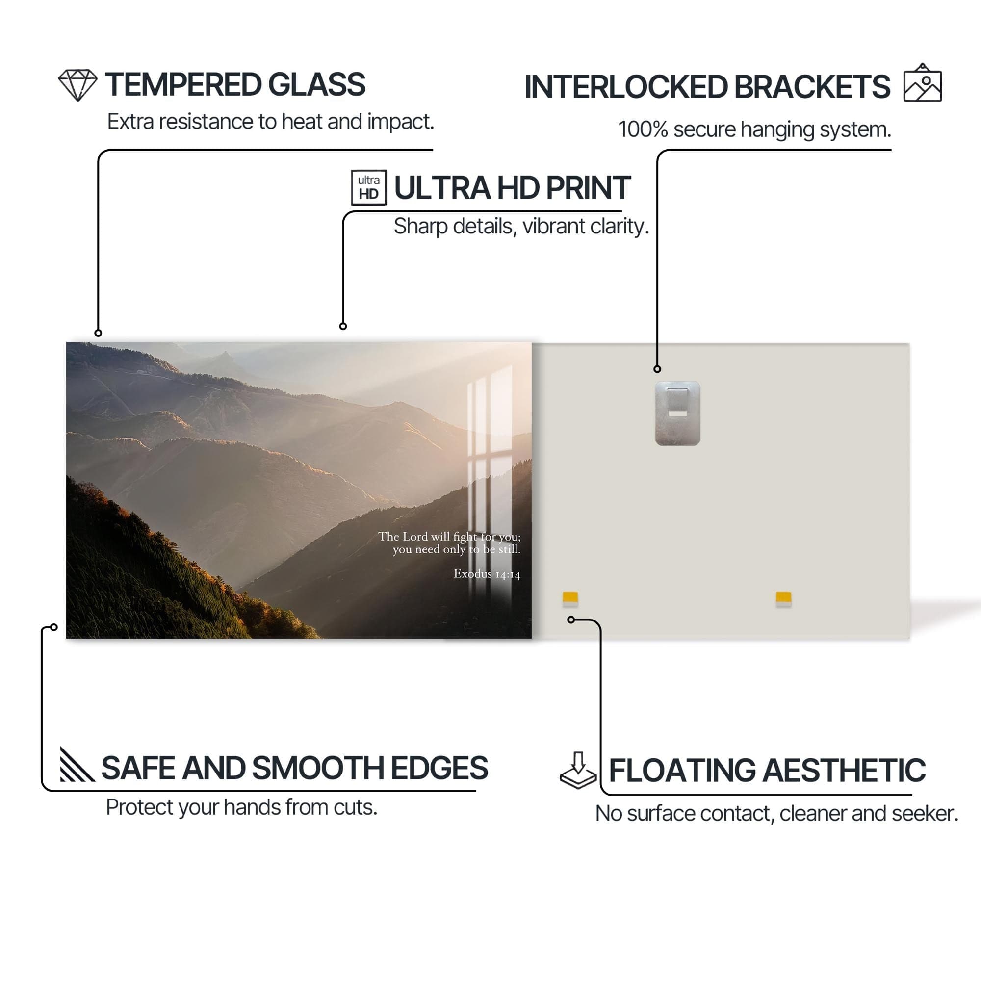 Artronauts Glass Print Exodus 14– Christian Tempered Glass Wall Art