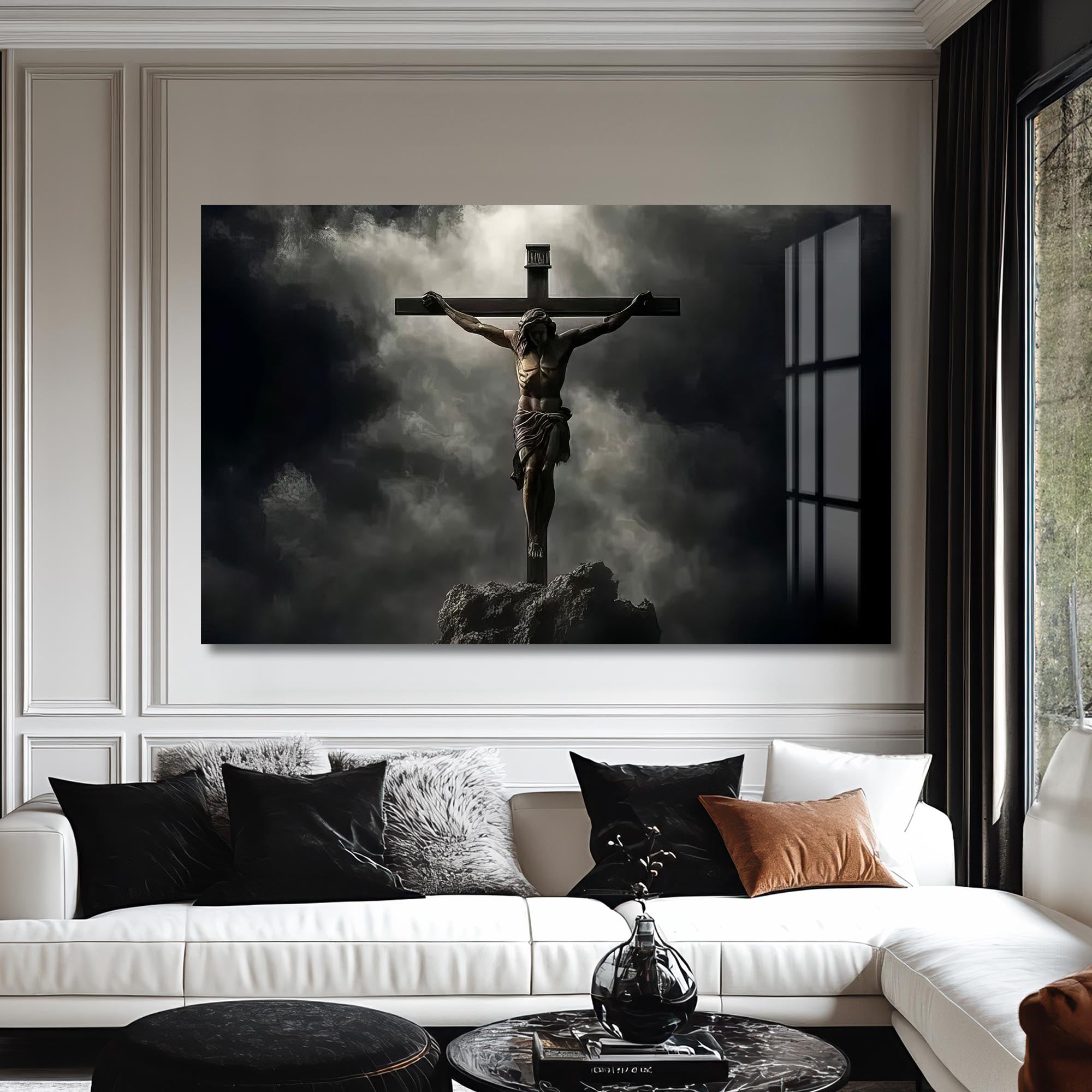 Artronauts Glass Print The Crucifixion- Christian Tempered Glass Wall Art
