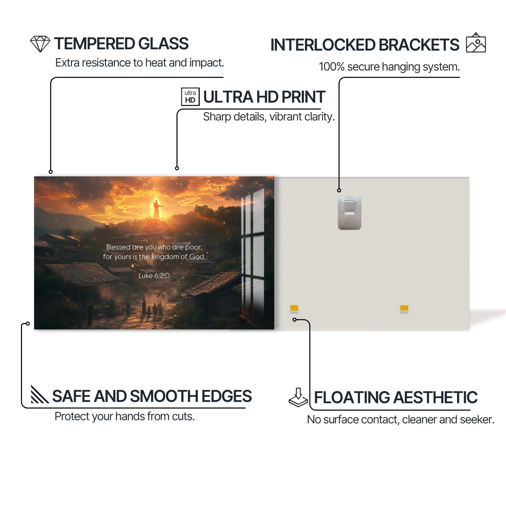 Artronauts Glass Print Luke 6– Christian Tempered Glass Wall Art