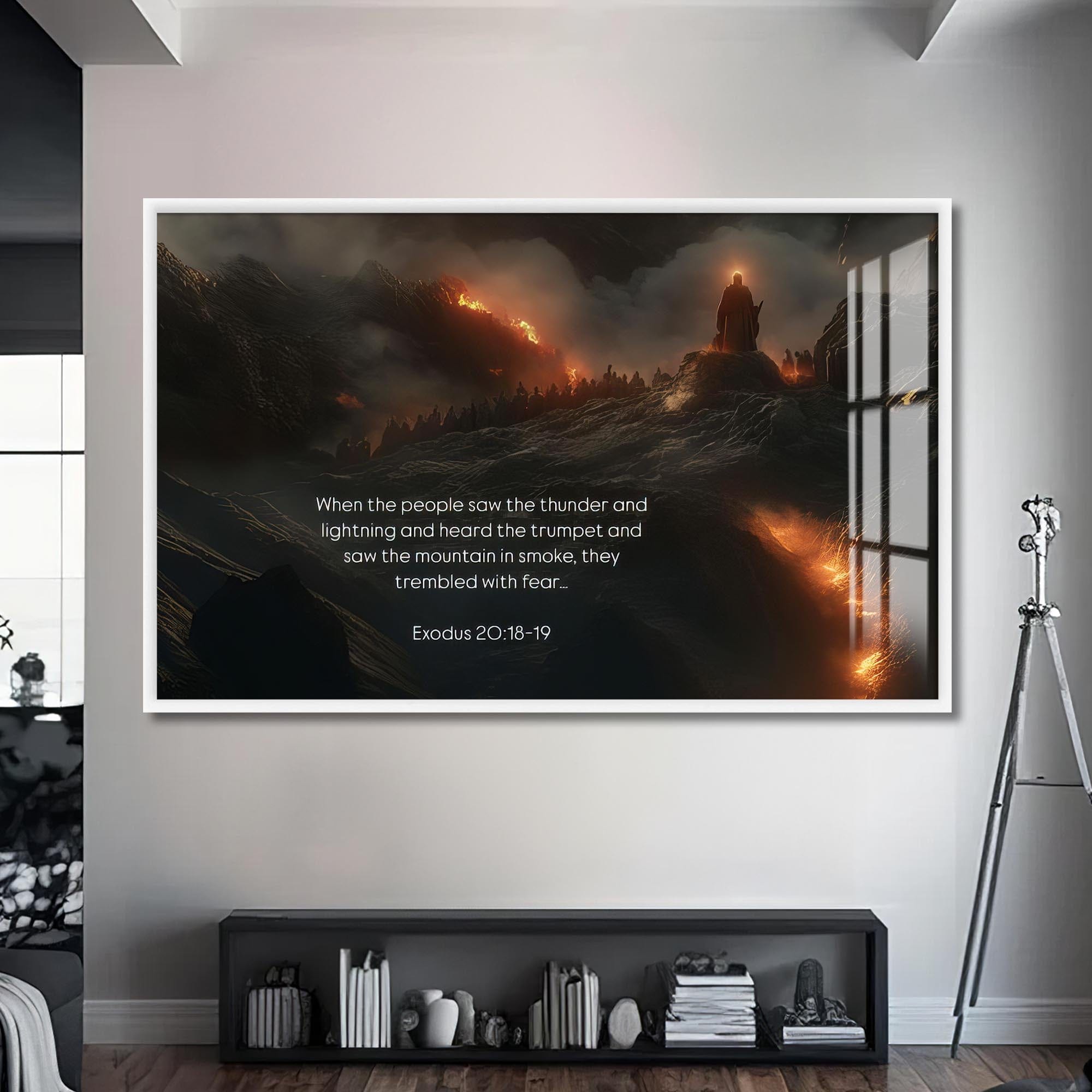 Artronauts Glass Print S | 72x46 cm | 28.3"x18.1" / White Exodus 20– Christian Tempered Glass Wall Art
