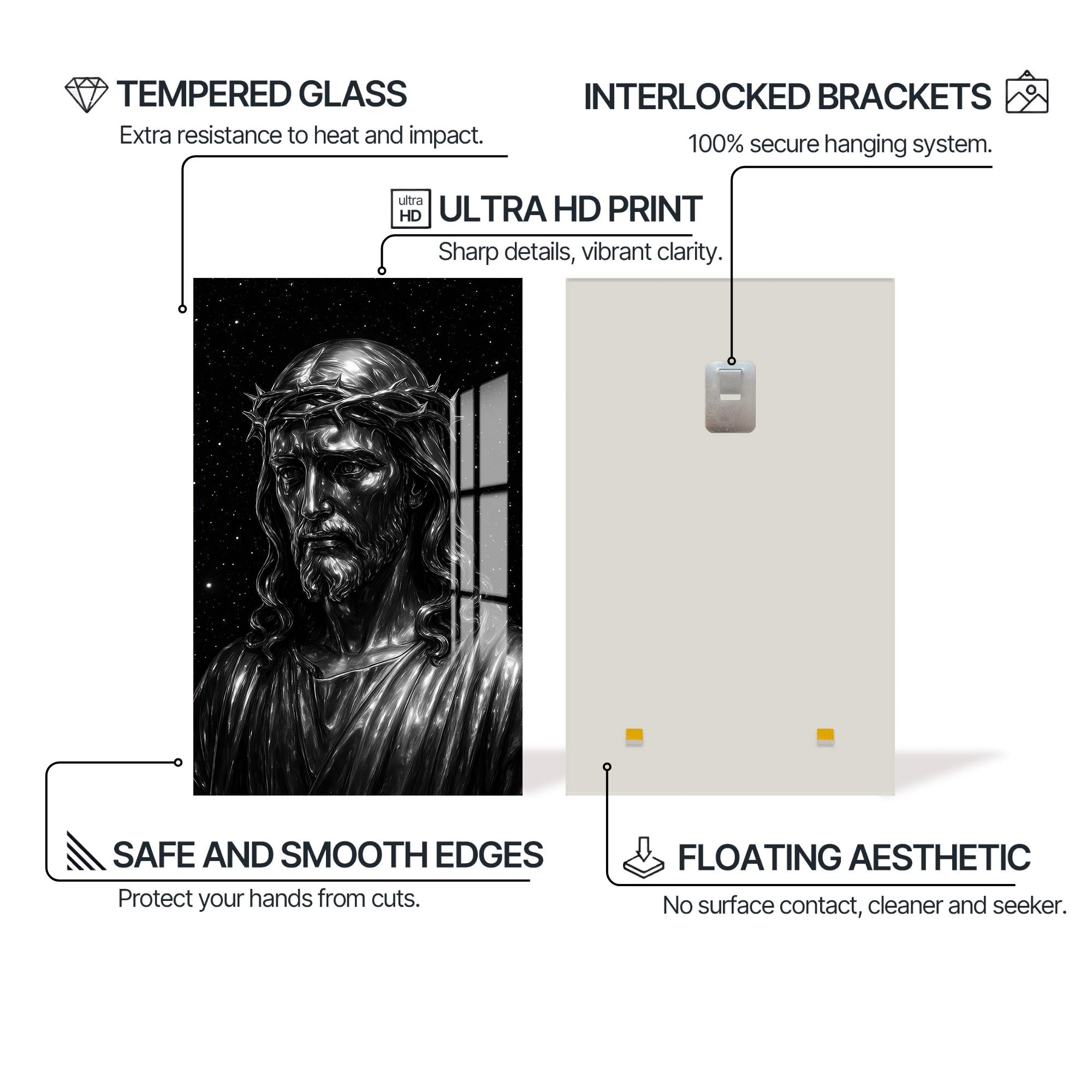 Crown of Sacrifice– Christian Tempered Glass Wall Art