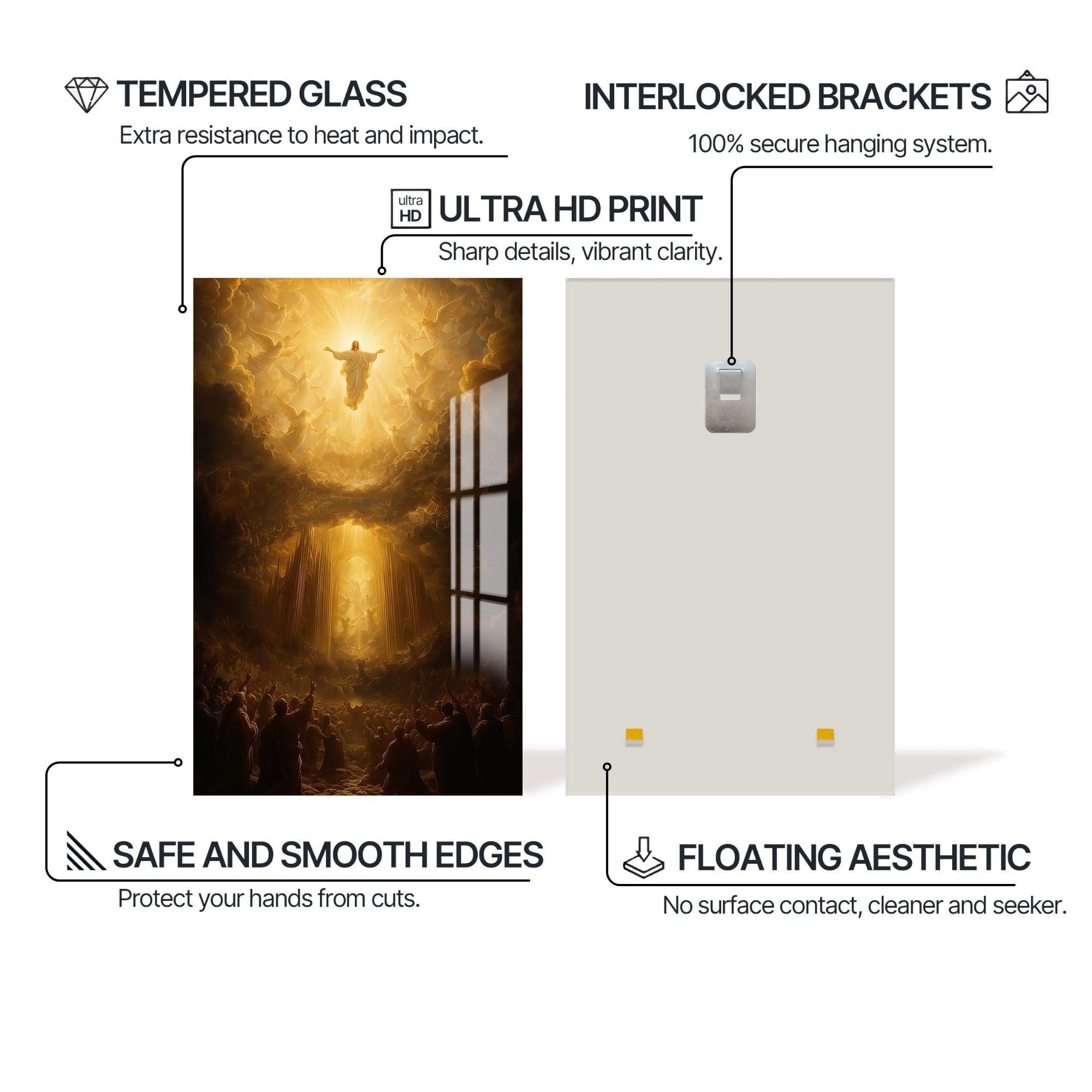 Artronauts Glass Print Ascension of Light– Christian Tempered Glass Wall Art