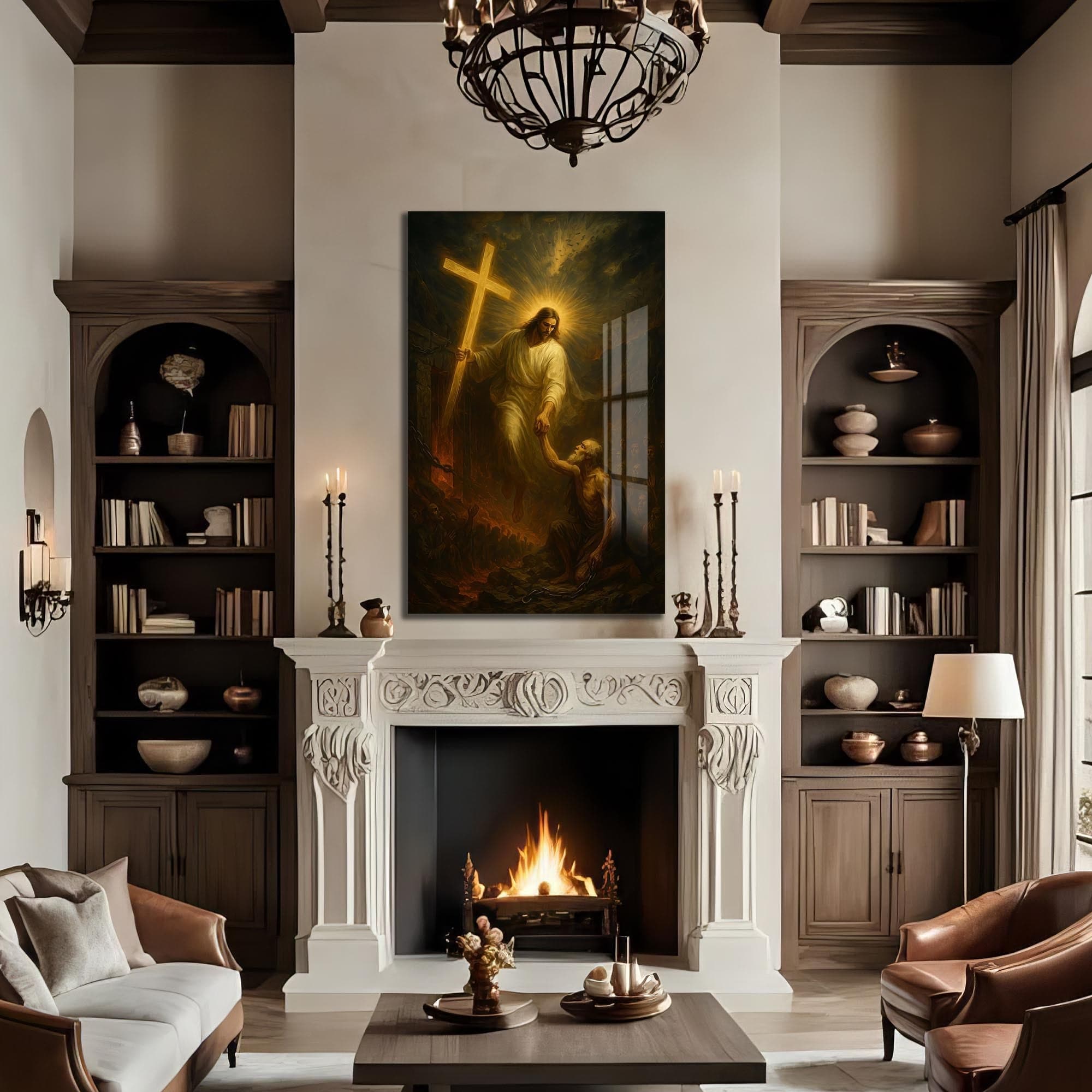 Artronauts Glass Print The Hand of Salvation– Christian Tempered Glass Wall Art