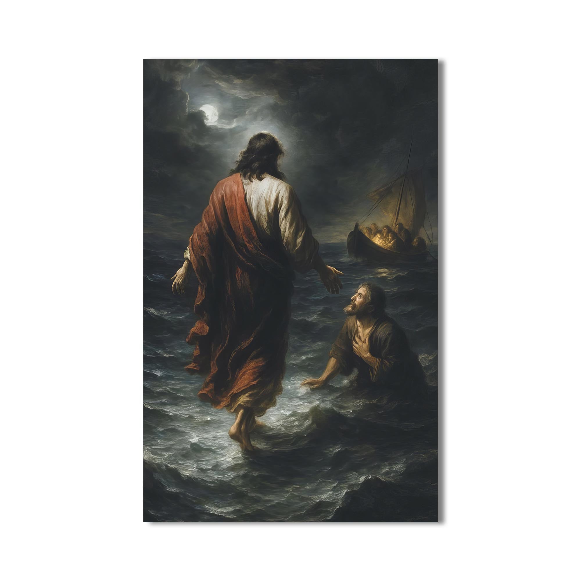 Artronauts Glass Print Faith Upon the Waters– Christian Tempered Glass Wall Art
