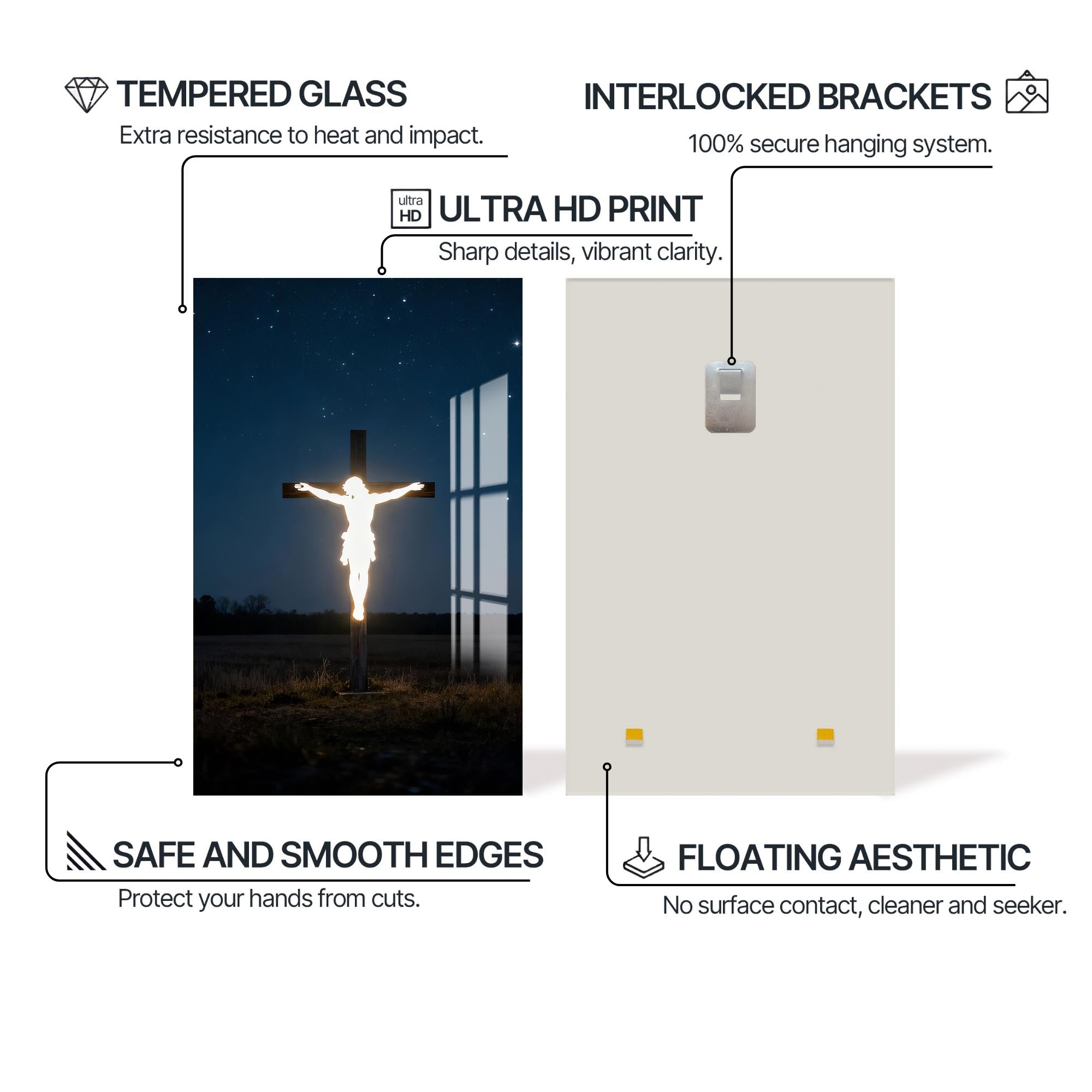 Eternal Sacrifice– Christian Tempered Glass Wall Art