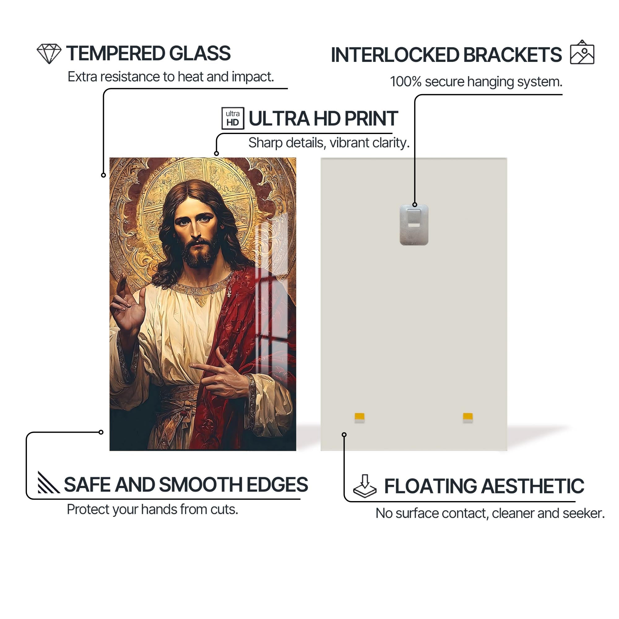 Artronauts Glass Print Golgotha at Dusk– Christian Tempered Glass Wall Art