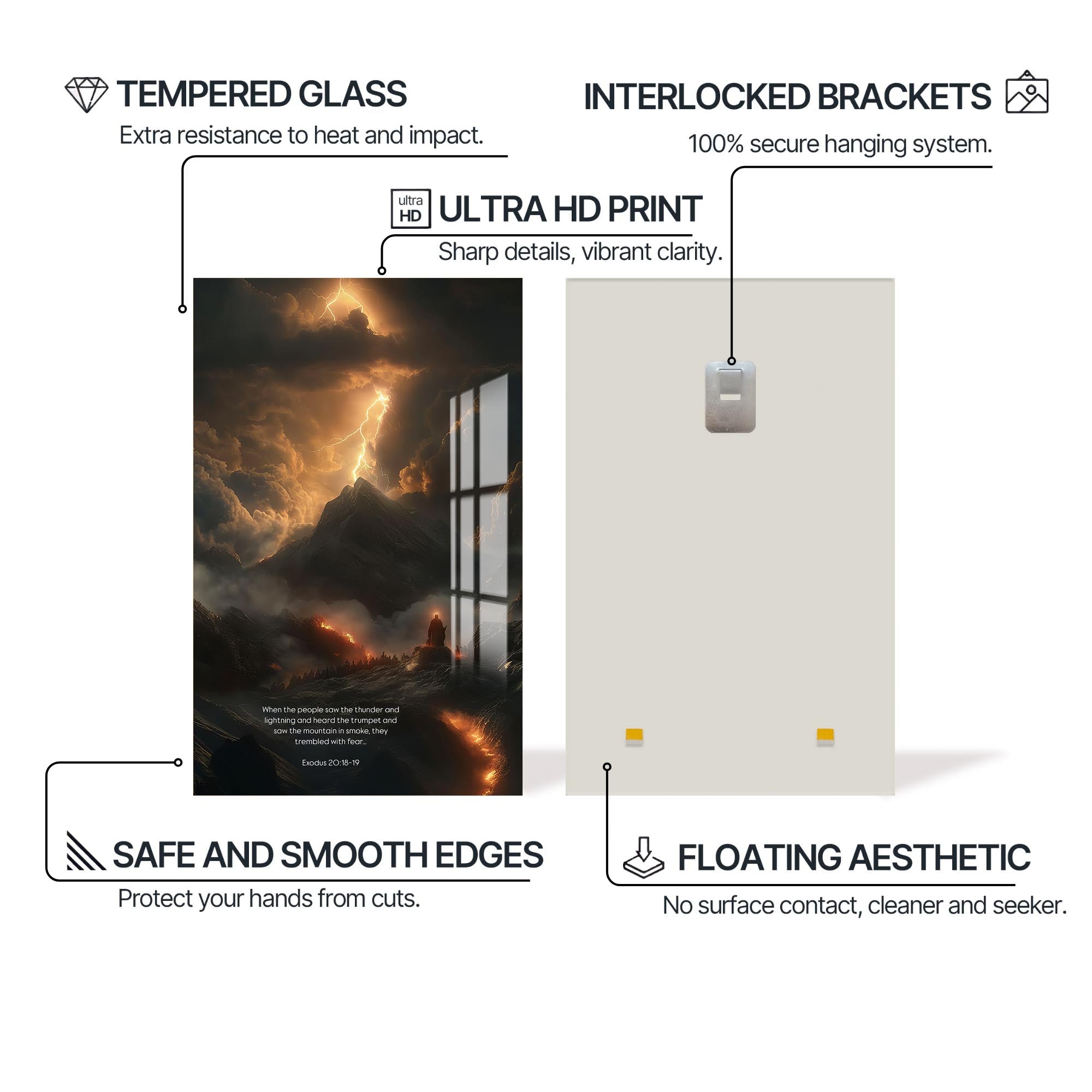 Artronauts Glass Print Mount of Thunder– Christian Tempered Glass Wall Art