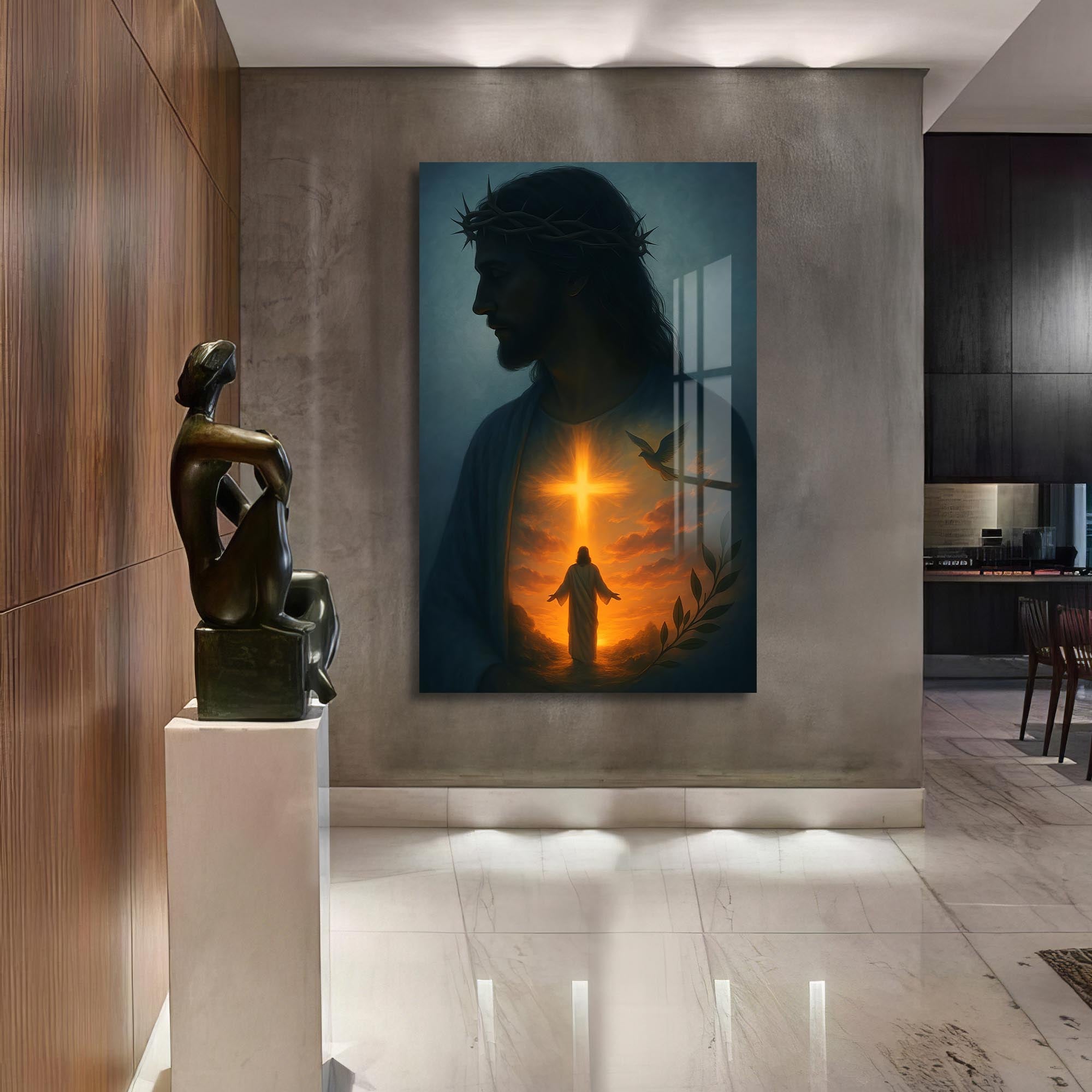 Crown of Light– Christian Tempered Glass Wall Art