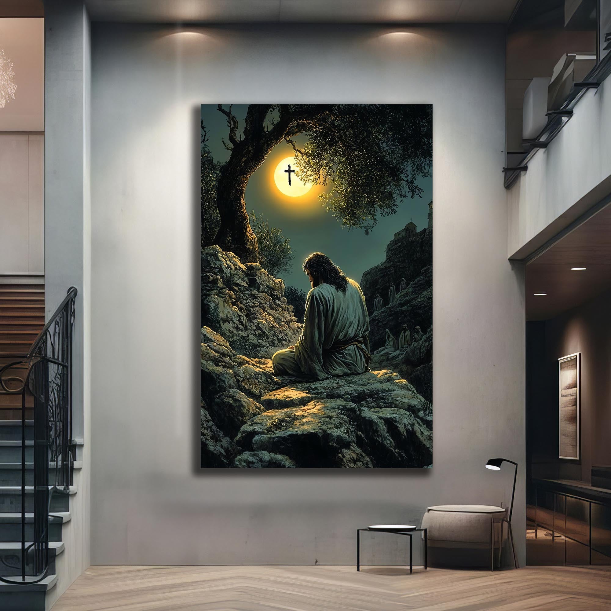 Artronauts Glass Print Gethsemane Silence– Christian Tempered Glass Wall Art