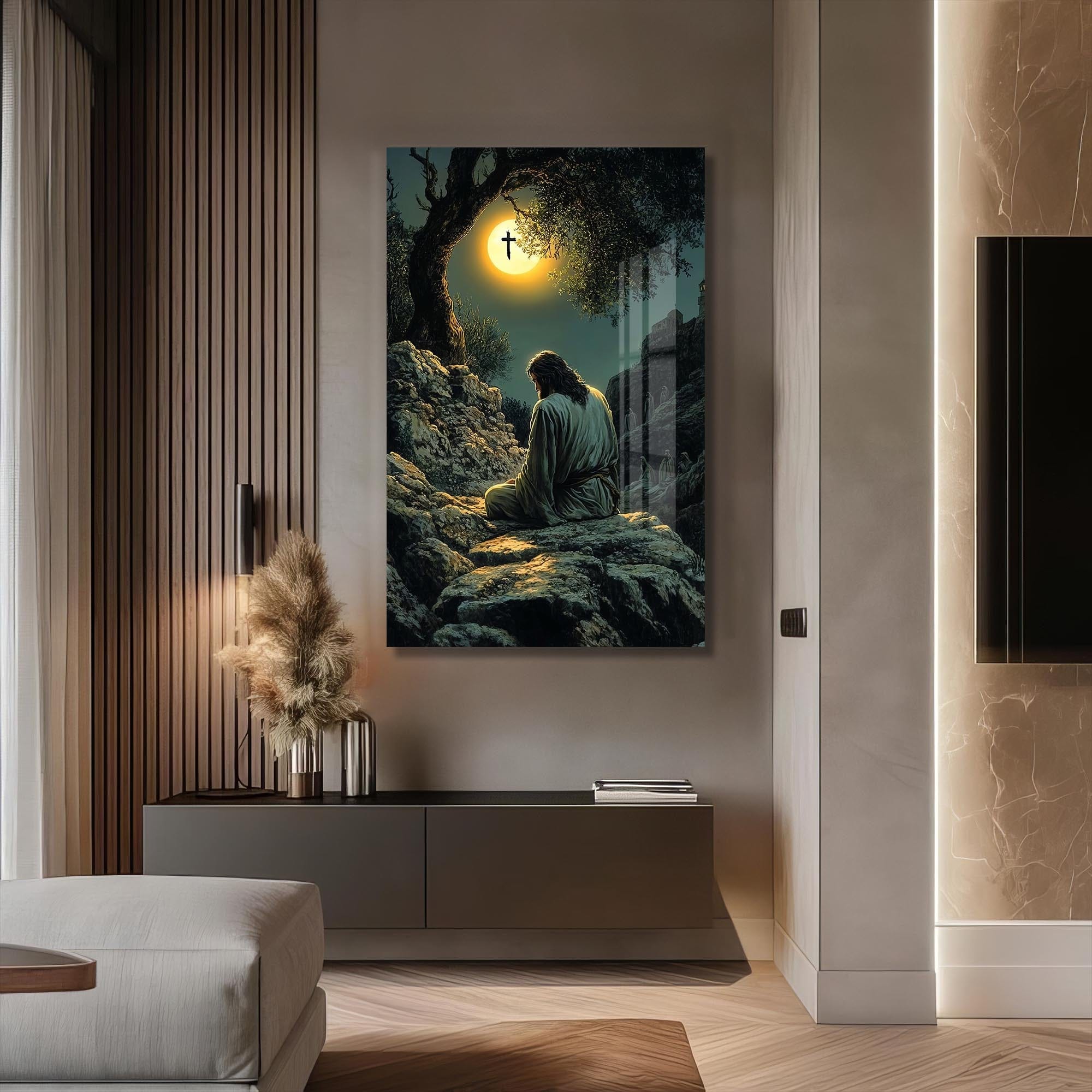Artronauts Glass Print Gethsemane Silence– Christian Tempered Glass Wall Art