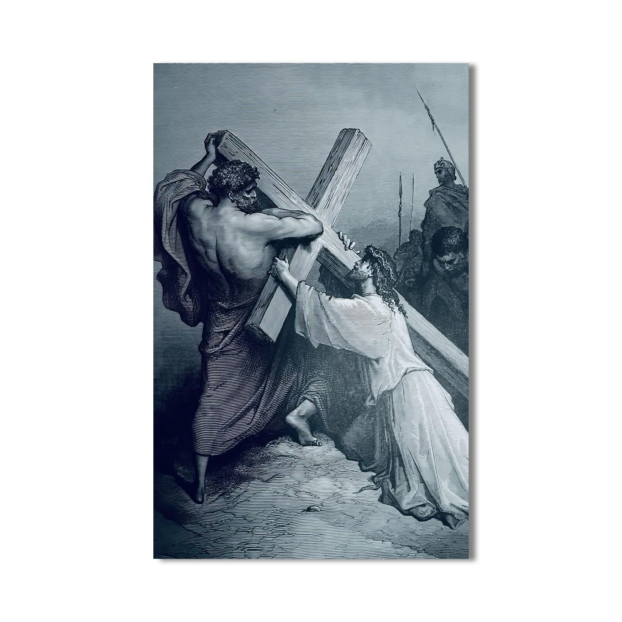 Artronauts Glass Print The Burden of the Cross– Christian Tempered Glass Wall Art