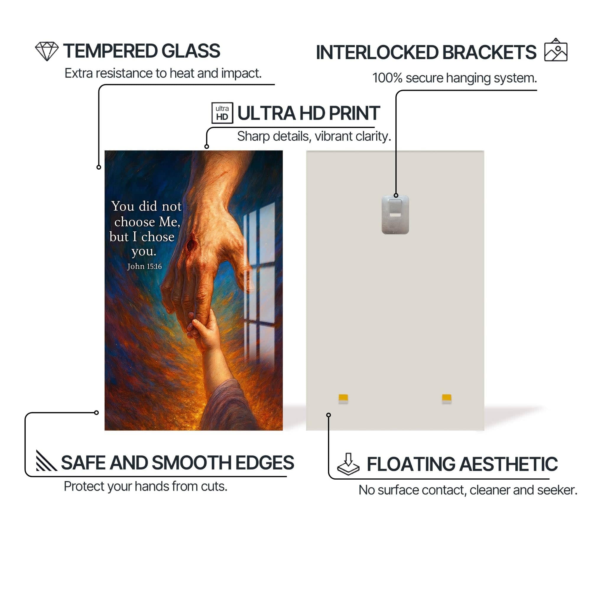 Artronauts Glass Print Chosen by Grace– Christian Tempered Glass Wall Art