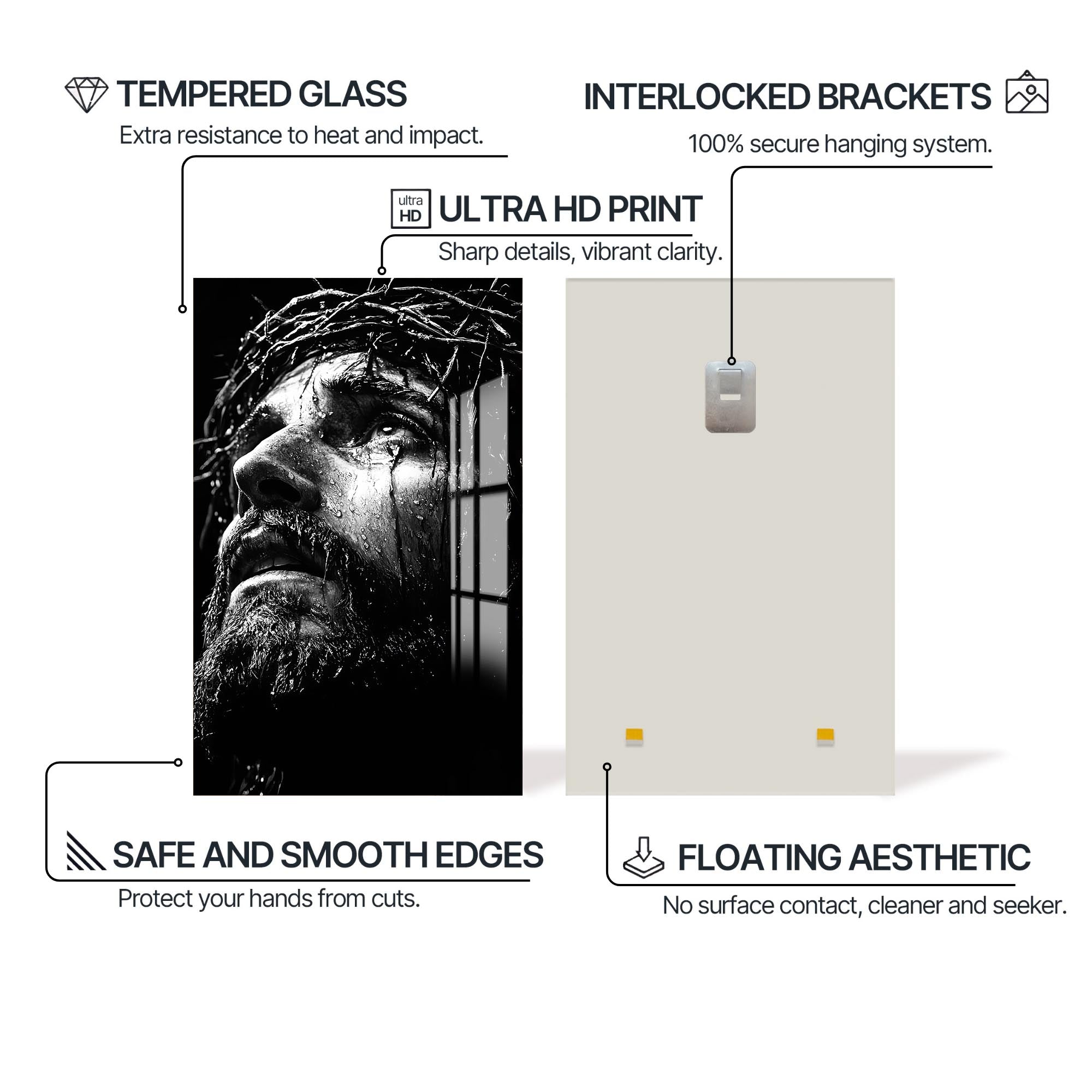 Crown of Sorrow– Christian Tempered Glass Wall Art